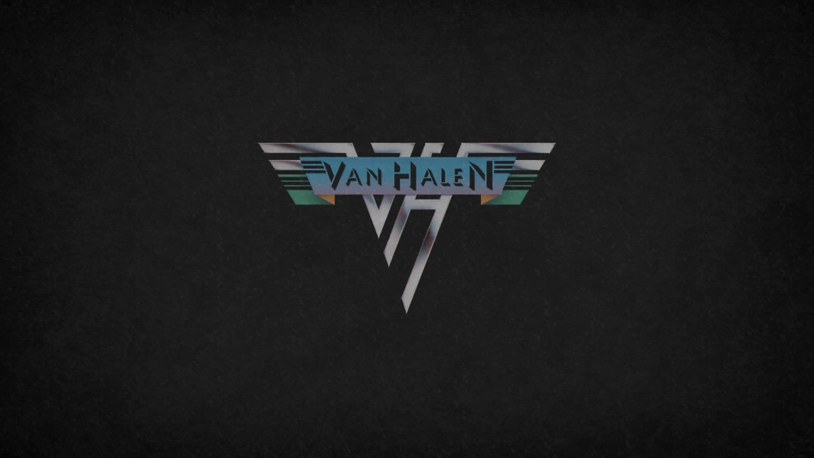 Van Halen, rock band logo, metallic blue, HD Desktop Wallpaper