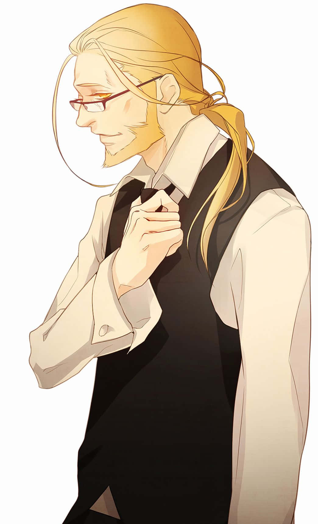 Van Hohenheim, blonde anime man, glasses, HD Phone Wallpaper