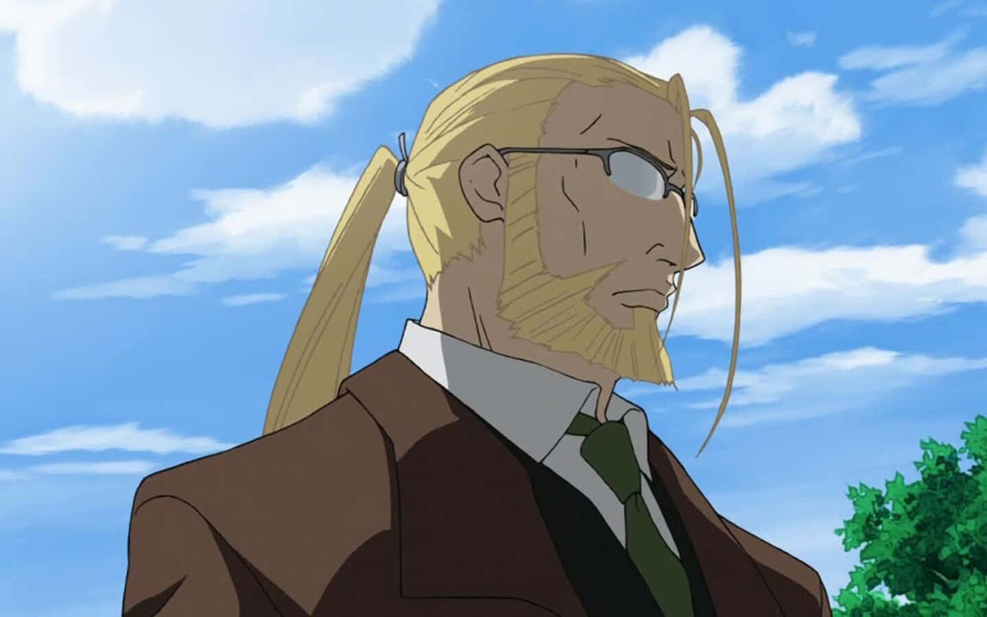 Van Hohenheim, blond-haired anime man, glasses, HD Desktop Wallpaper