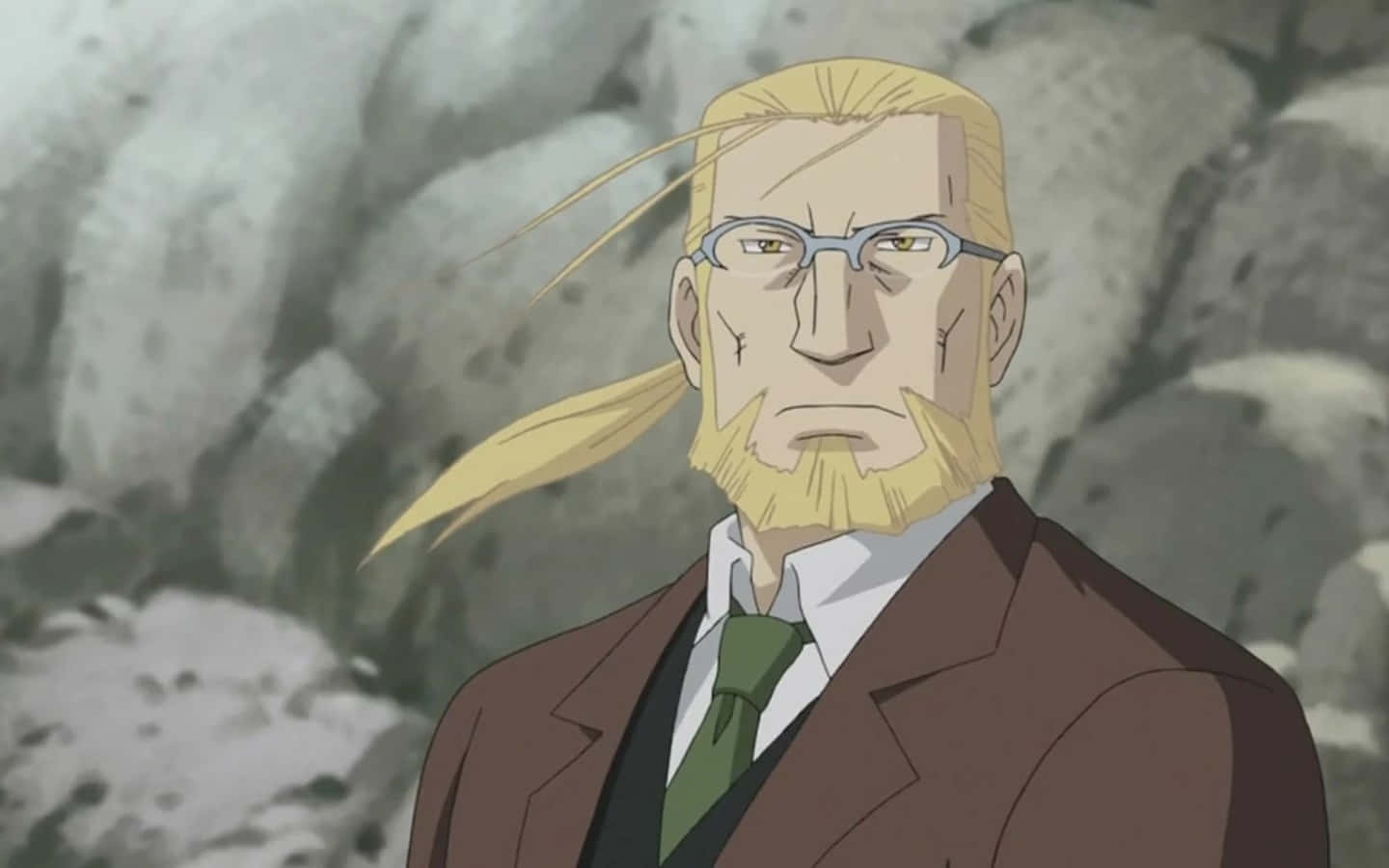 Van Hohenheim, blonde hair, glasses, HD Desktop Wallpaper