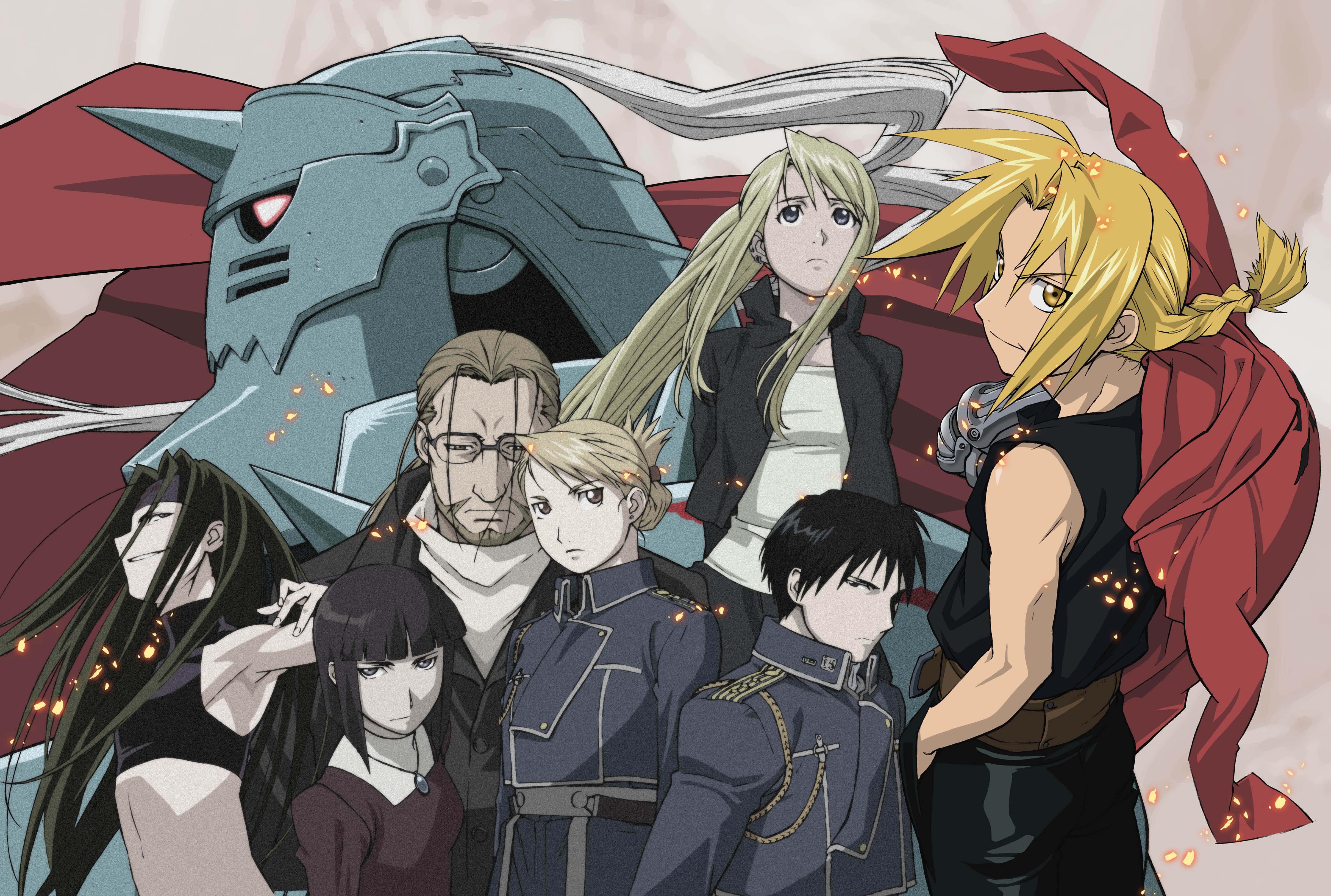 Van Hohenheim, anime characters, giant armored mech, 4K Desktop Wallpaper