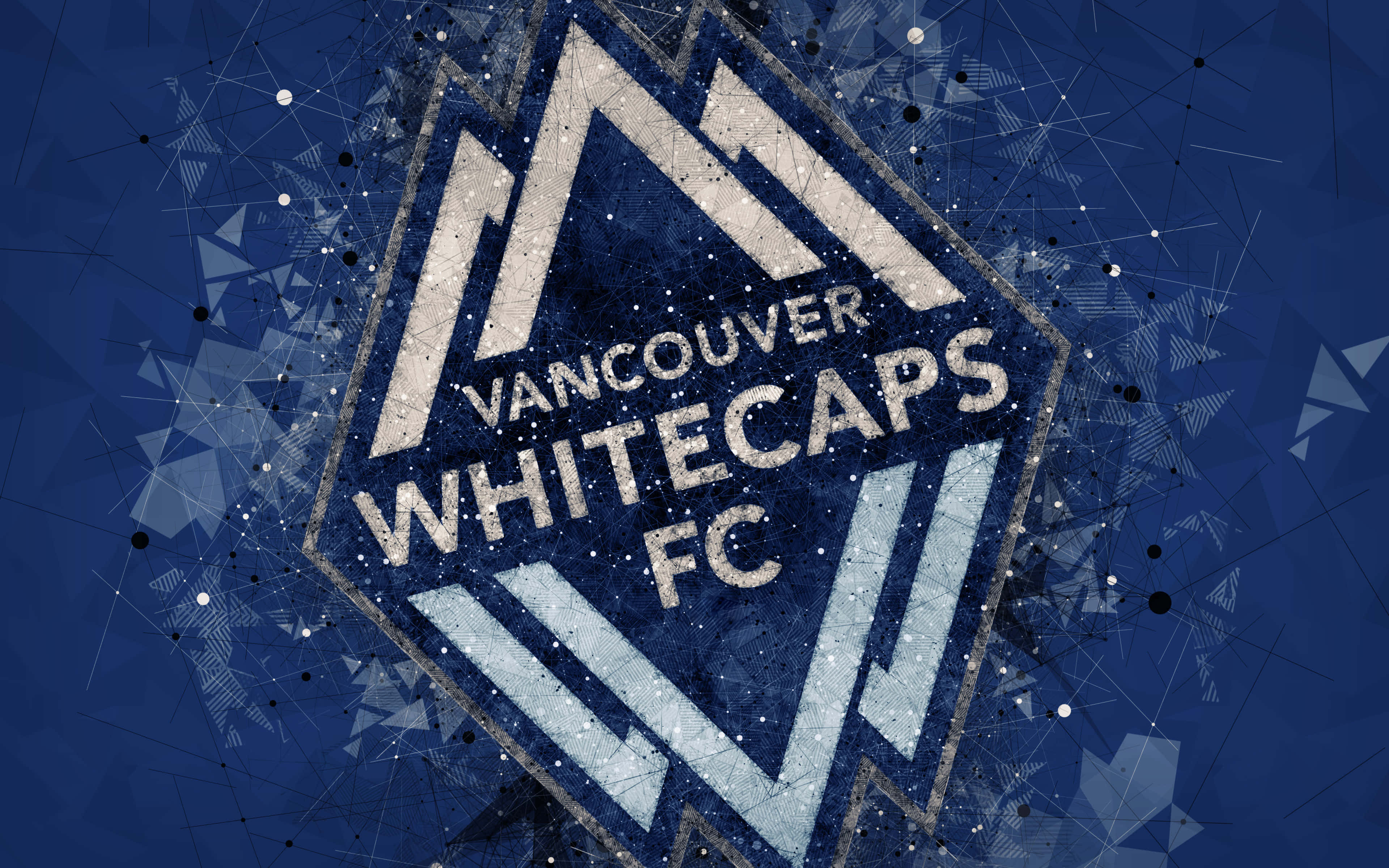 Vancouver Whitecaps FC, white, blue, 4K Desktop Wallpaper