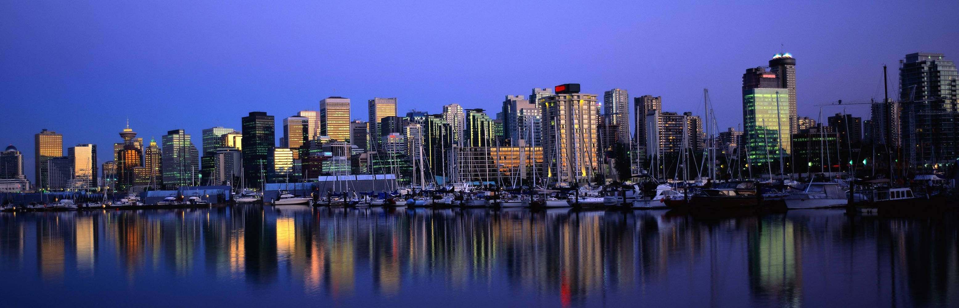 Vancouver, skyline, skyscrapers, 2K Desktop Wallpaper