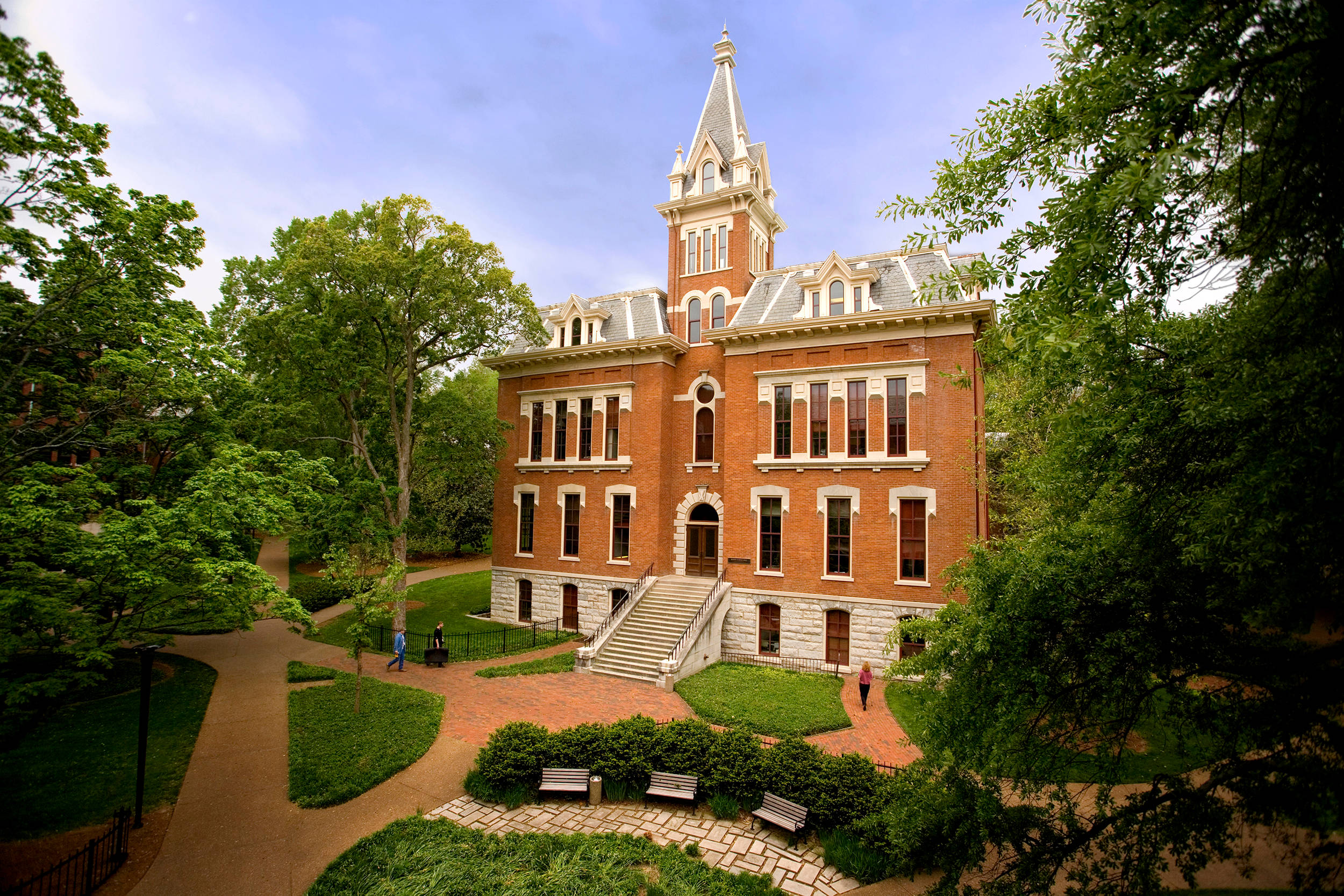 Vanderbilt University, Arts and Science, red brick building, Full HD Desktop Wallpaper