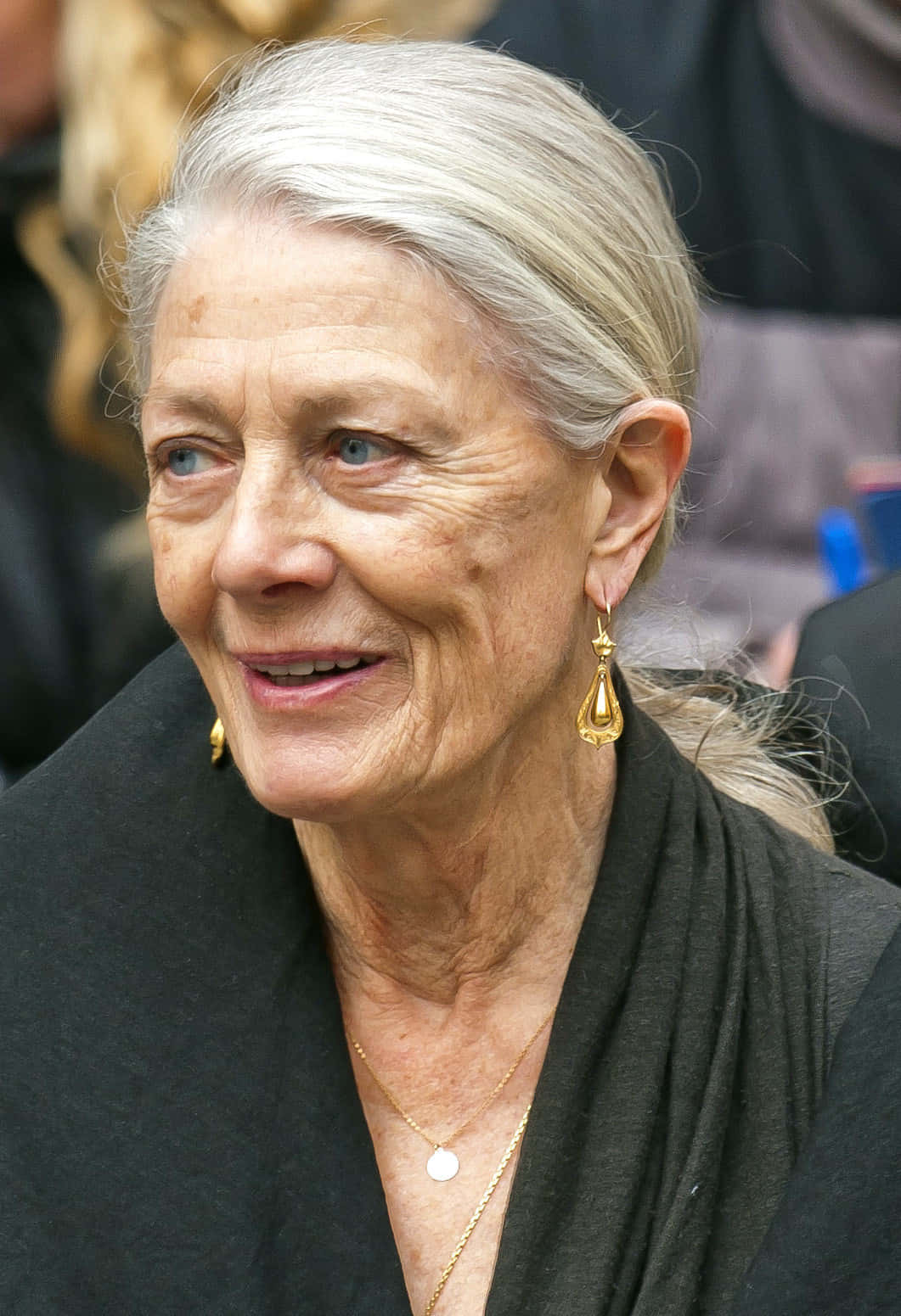 Vanessa Redgrave, silver hair, blue eyes, HD Phone Wallpaper