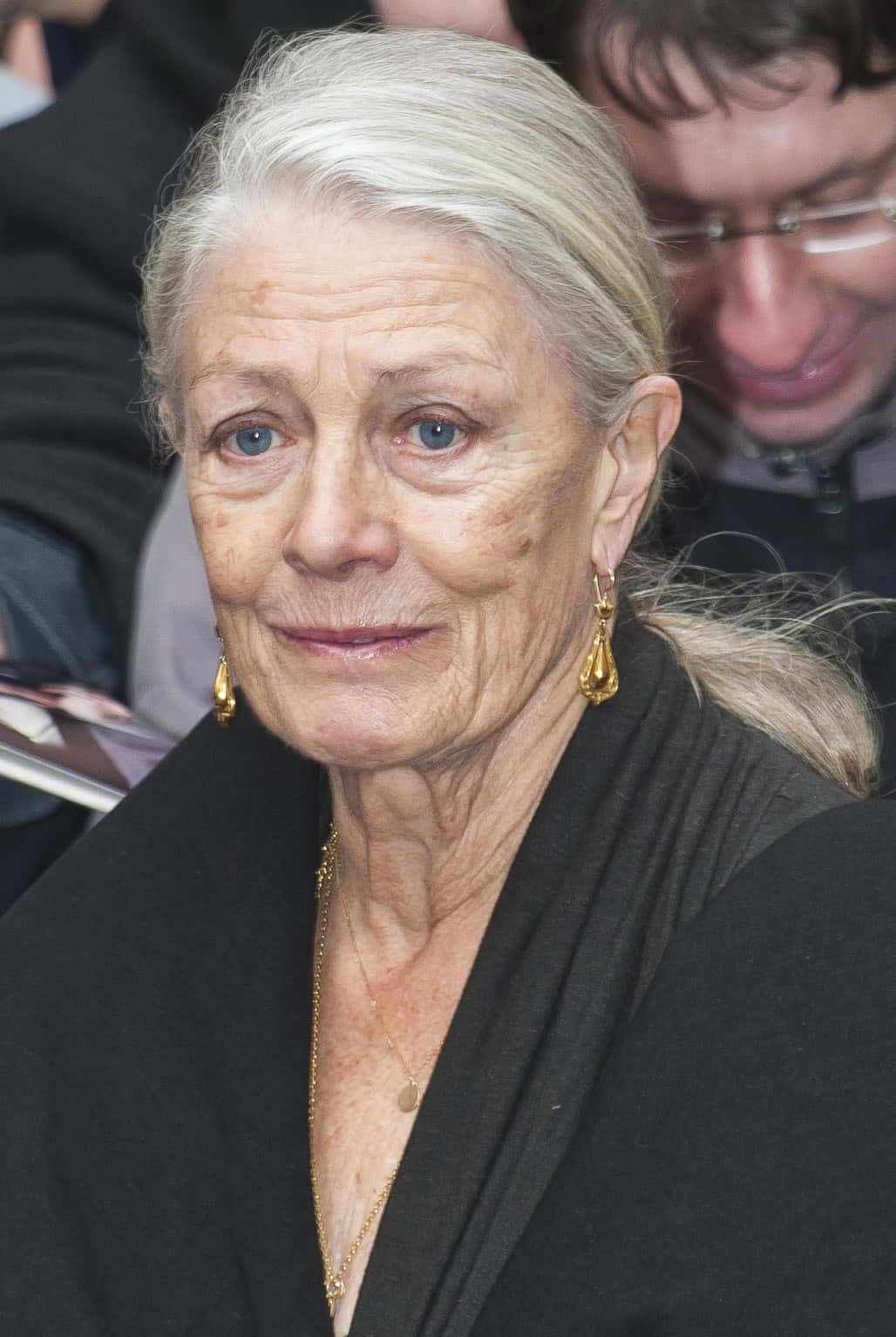 Vanessa Redgrave, silver hair, blue eyes, HD Phone Wallpaper