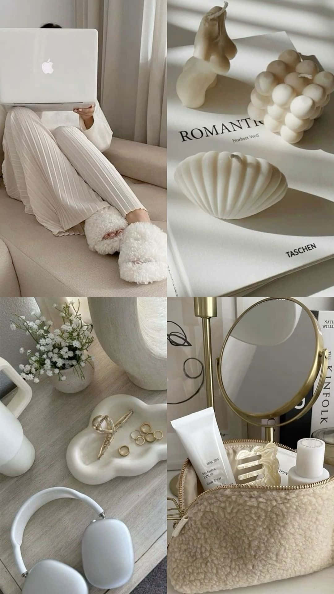 Vanilla Girl Aesthetic, beige, white, Full HD Phone Wallpaper