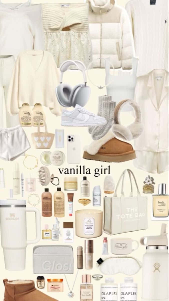 Vanilla Girl Aesthetic, creamy vanilla, soft pastel aesthetic, SD Phone Wallpaper