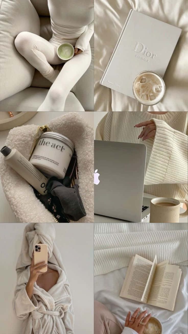 Vanilla Girl Aesthetic, beige-toned, coffee, HD Phone Wallpaper