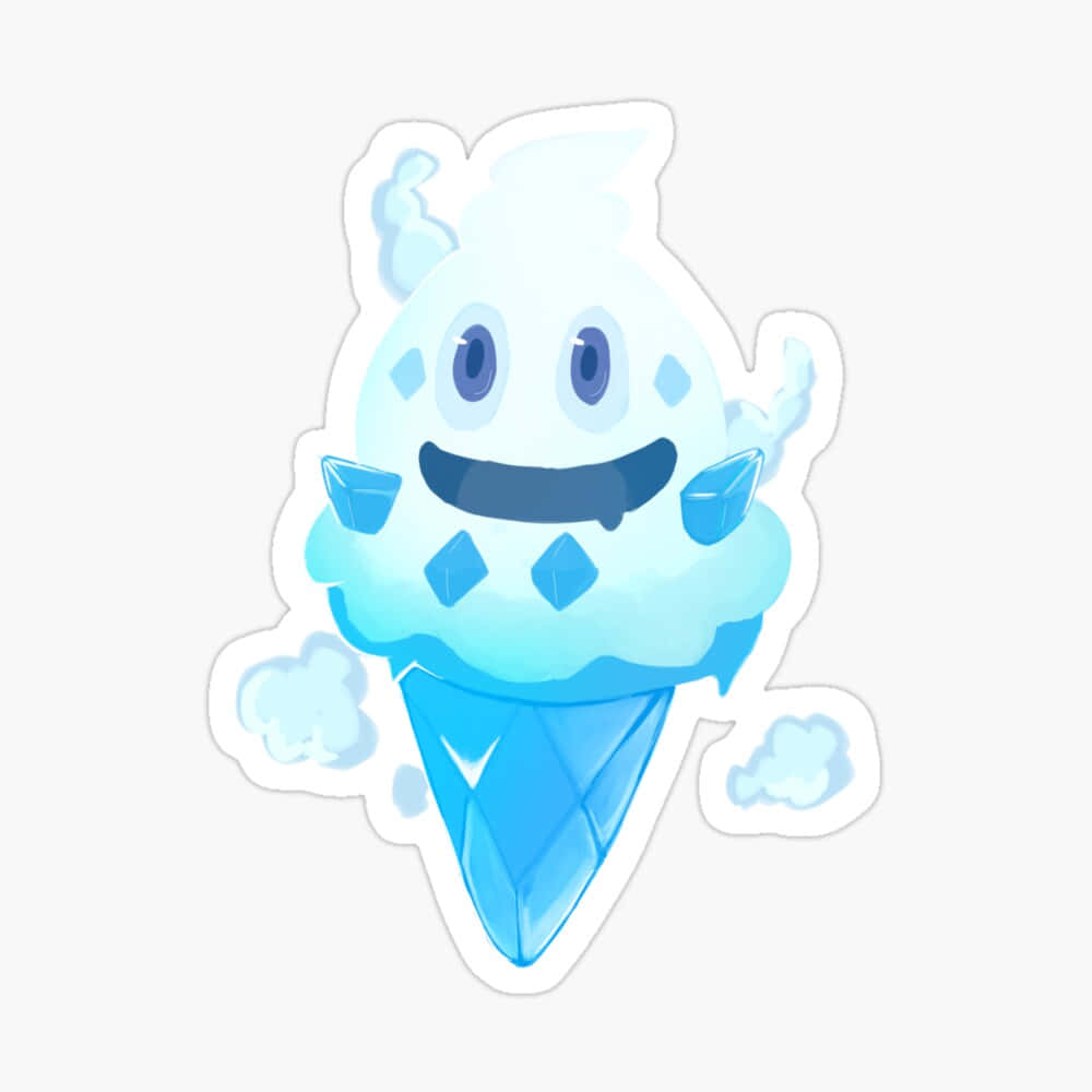 Vanillish, blue ice cream cone, diamond accents, SD Desktop Wallpaper
