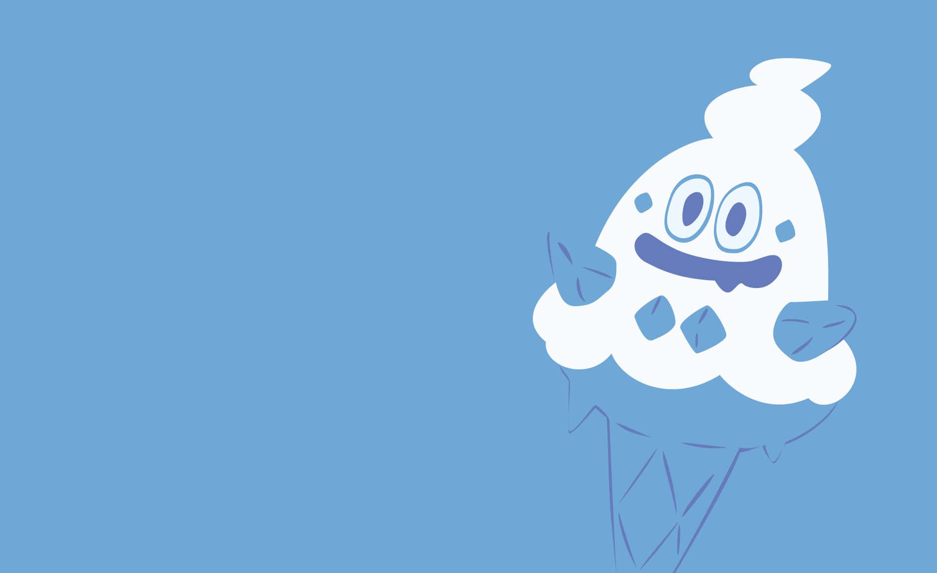 Vanillish, sky blue, ice cream cone character, Full HD Desktop Wallpaper