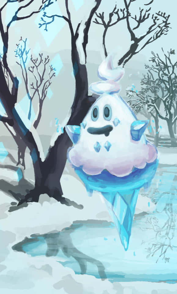 Vanillish, winter season, snowy forest, SD Phone Wallpaper