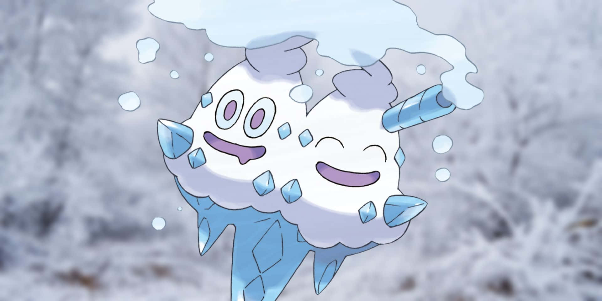 Vanilluxe, snow-covered, icy spikes, Full HD Desktop Wallpaper