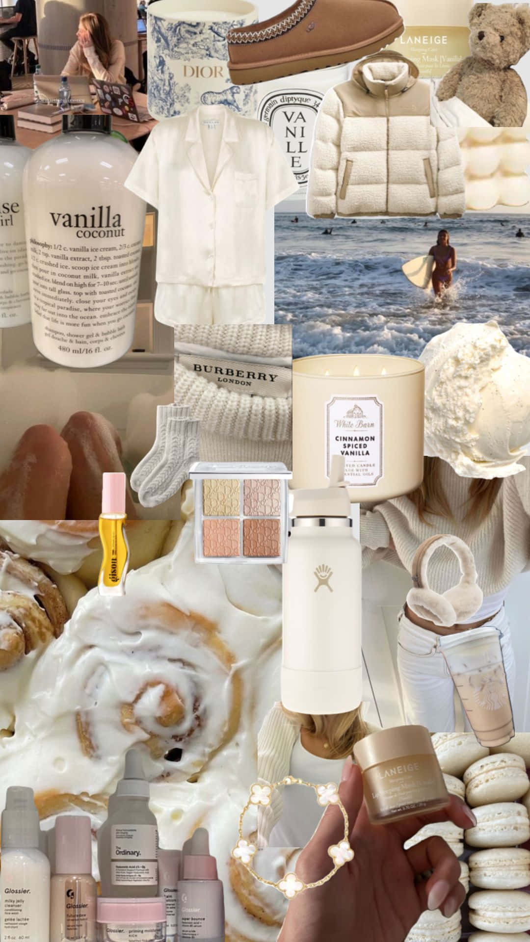 vanilla aesthetic, beige, cream, Full HD Phone Wallpaper
