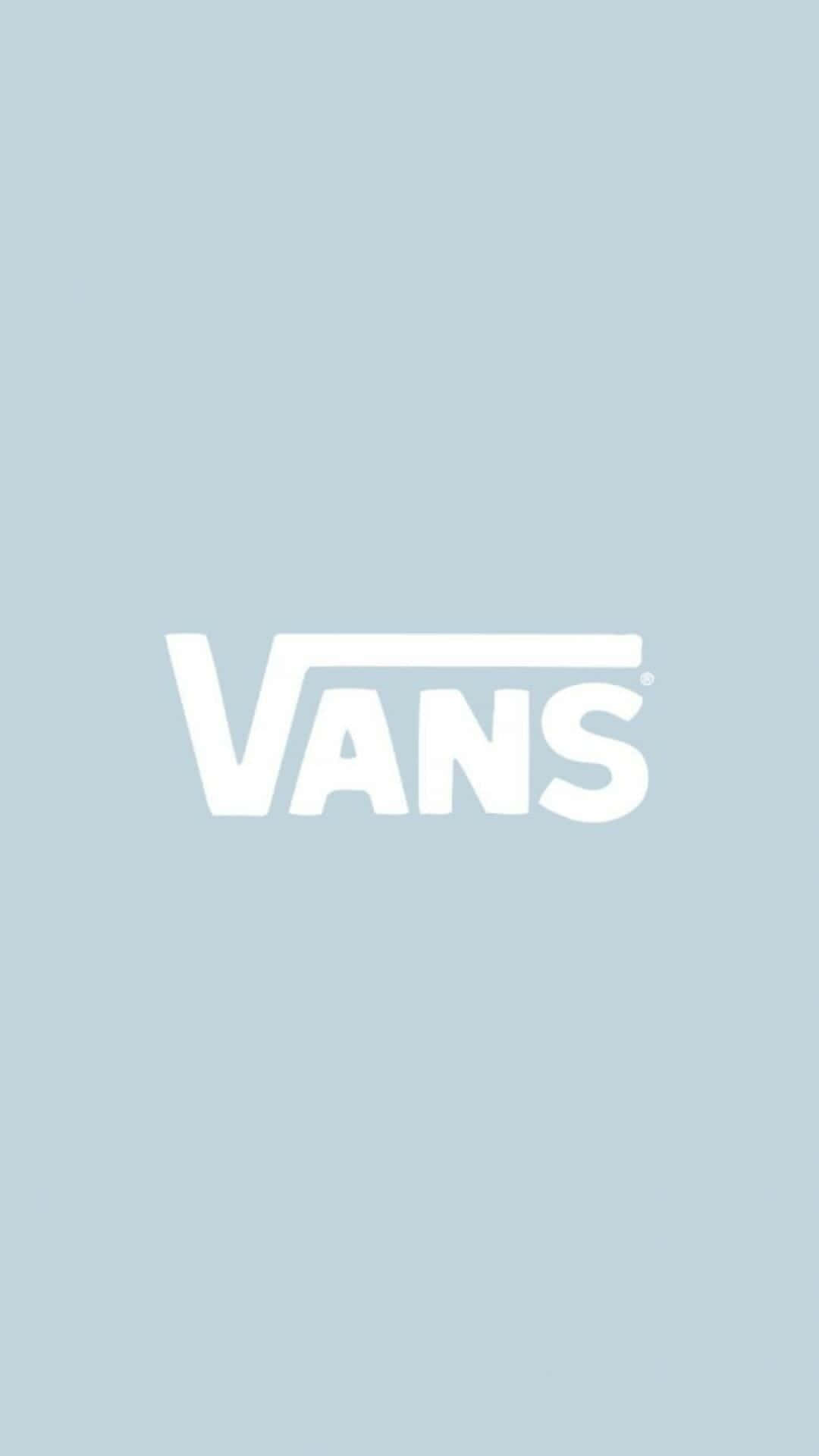 Vans Logo, white, light blue background, Full HD Phone Wallpaper
