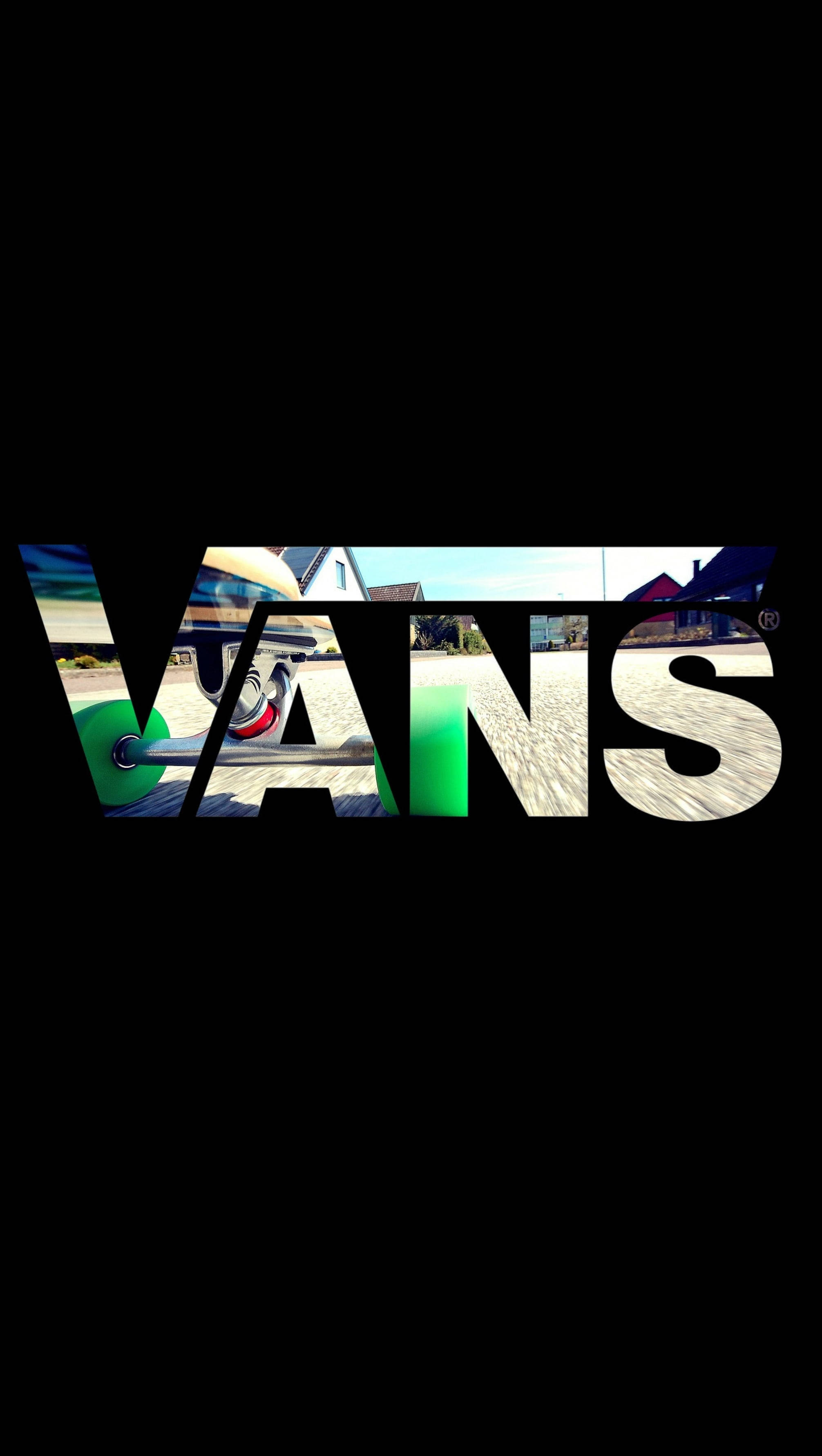 Vans Logo, skateboard, bold white letters, 2K Phone Wallpaper