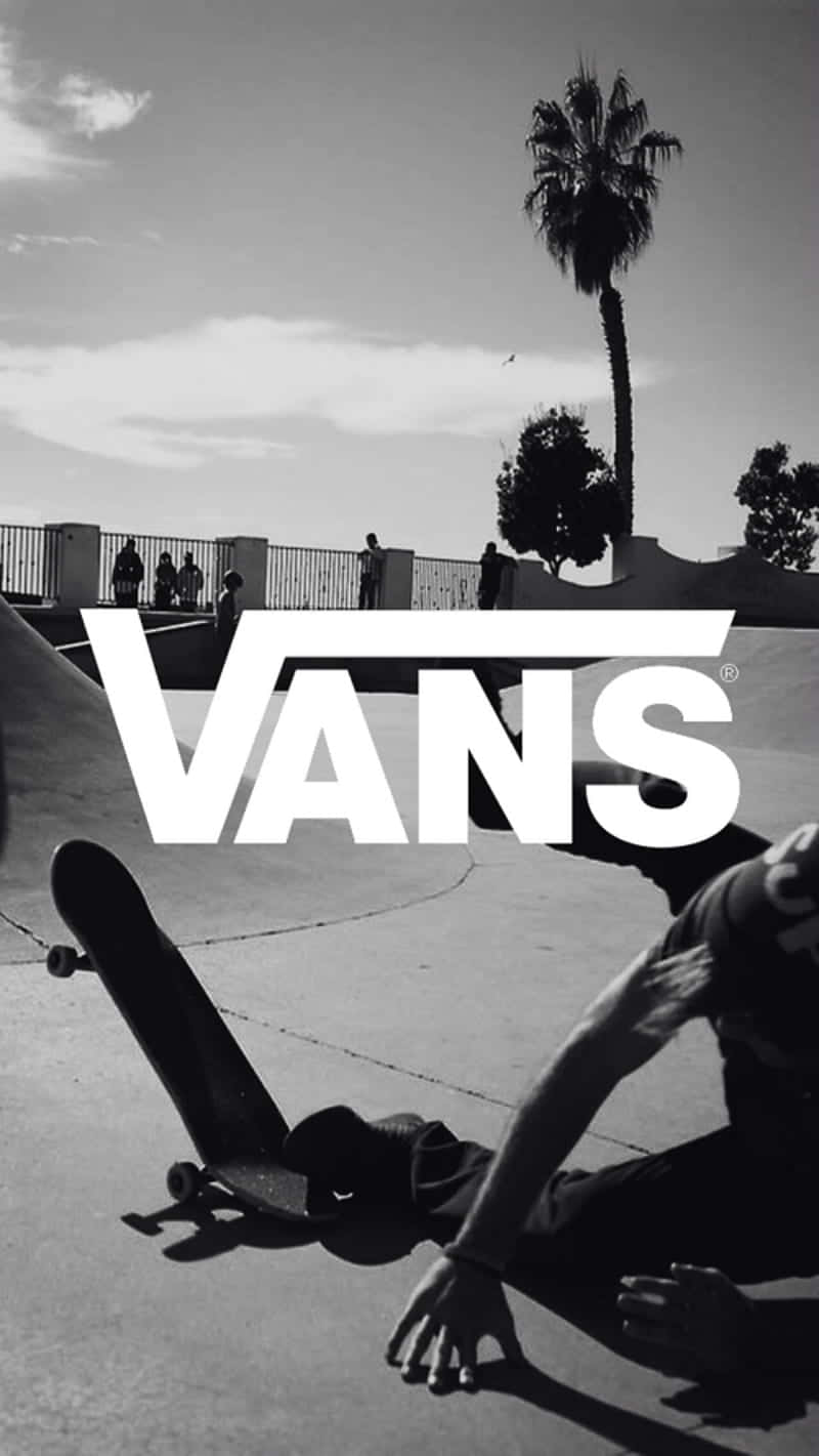 Vans Logo, classic checkerboard pattern, skateboarder, HD Phone Wallpaper