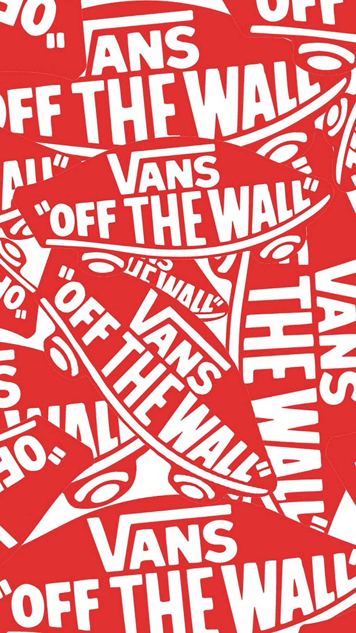 Vans Off The Wall, red, white, Full HD Phone Wallpaper