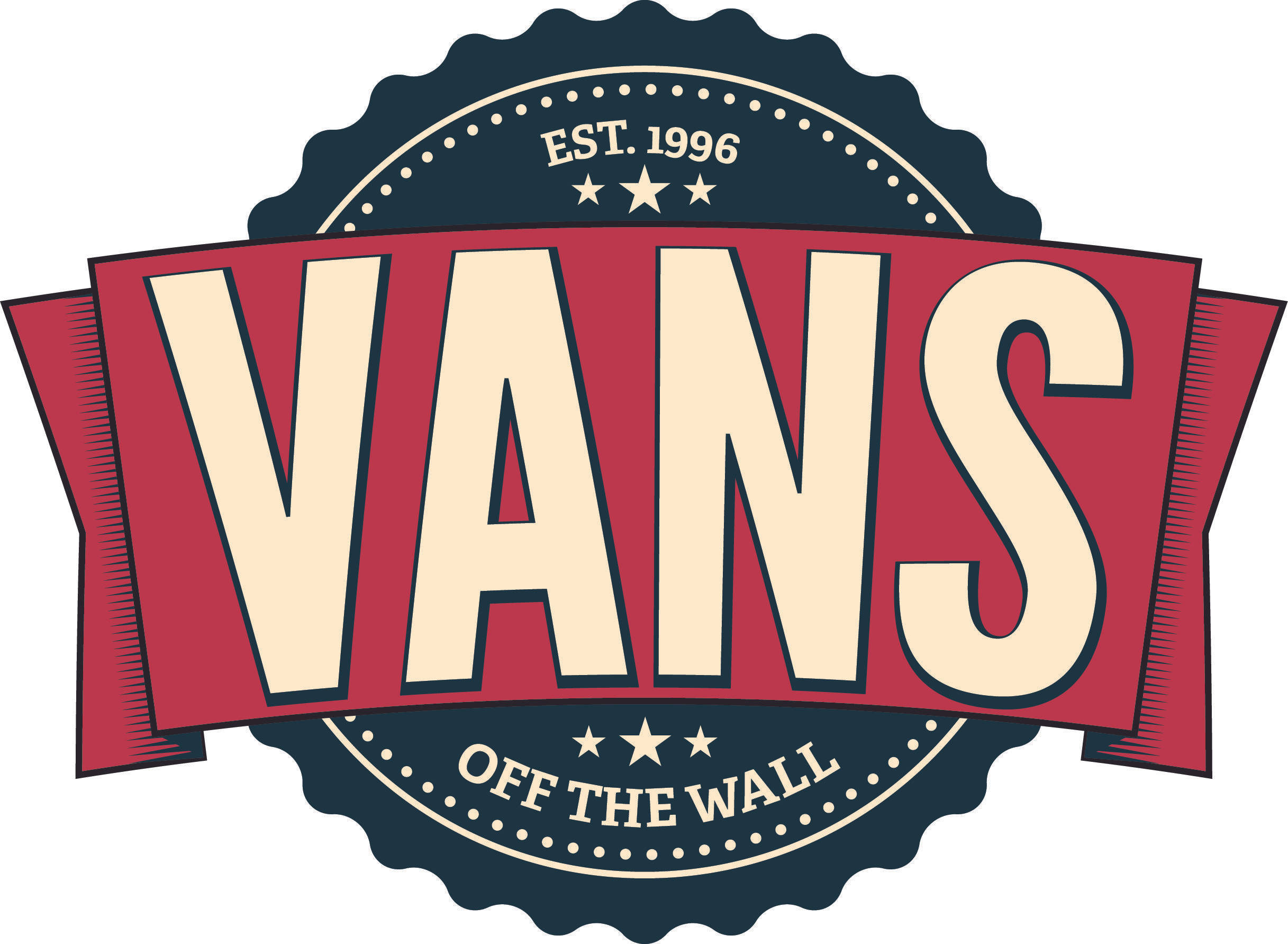 Vans Off The Wall, vintage-style Vans logo, cream lettering, Full HD Desktop Wallpaper
