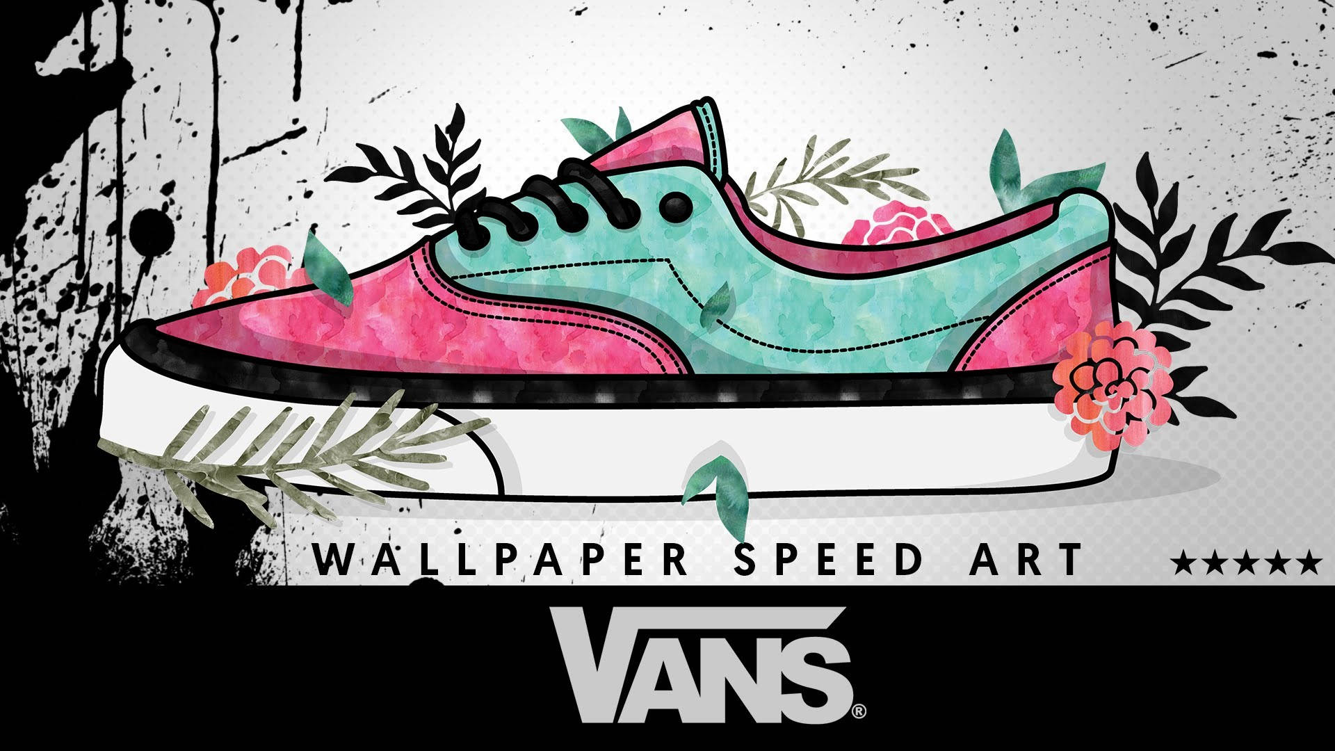 Vans Off The Wall, speed art, pink, Full HD Desktop Wallpaper