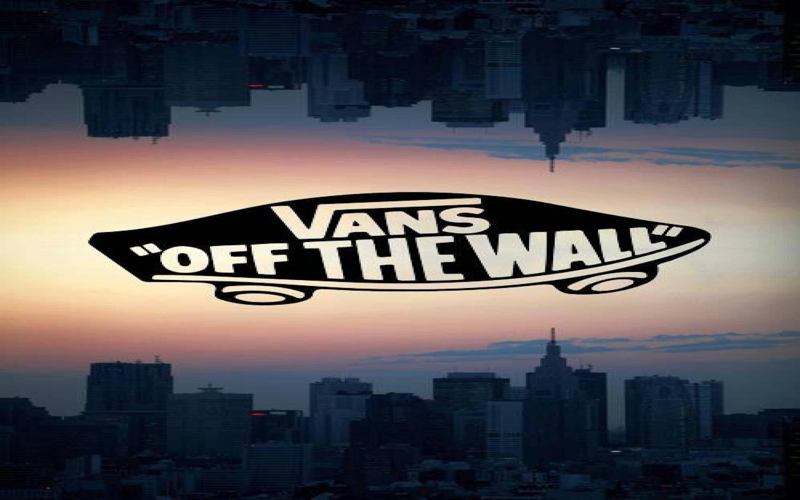Vans Off The Wall, city skyline, sunset, 2K Desktop Wallpaper