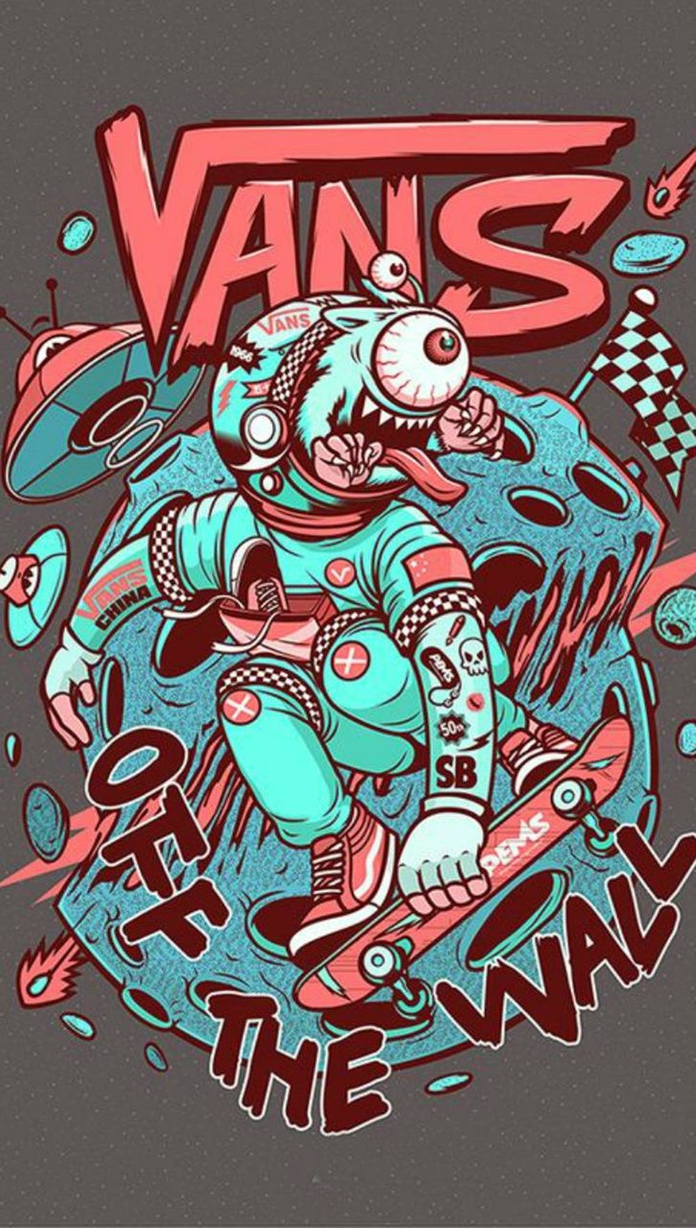 VANS, OFF THE WALL, red board, HD Phone Wallpaper