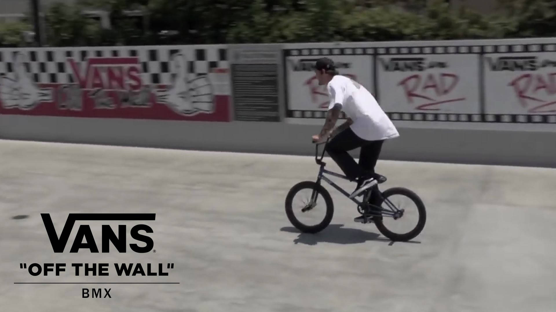 Vans Off The Wall, BMX rider, white shirt, Full HD Desktop Wallpaper