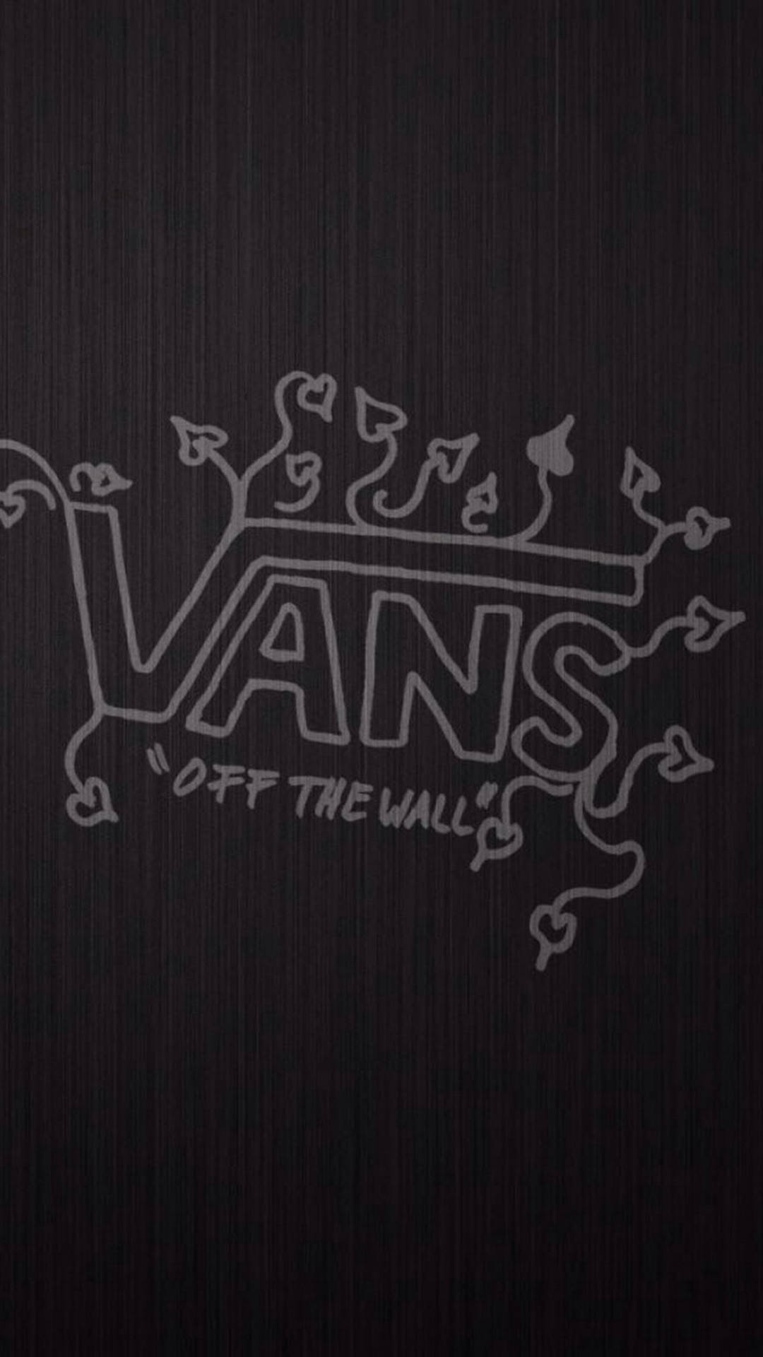 Vans Off The Wall, silver, white outlined logo, Full HD Phone Wallpaper
