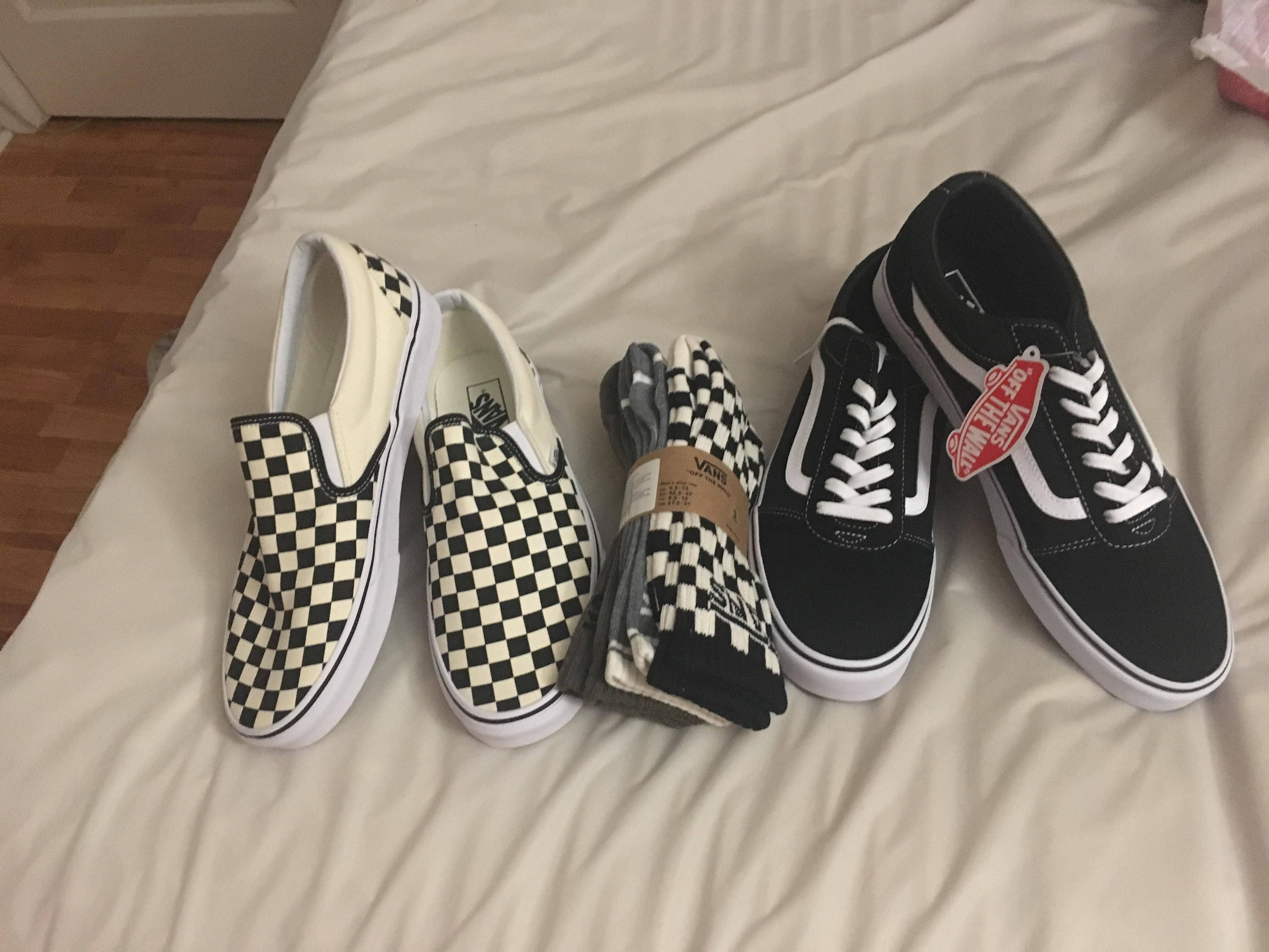 Vans Off The Wall Collection, black and white checkerboard pattern, sneakers, 4K Desktop Wallpaper