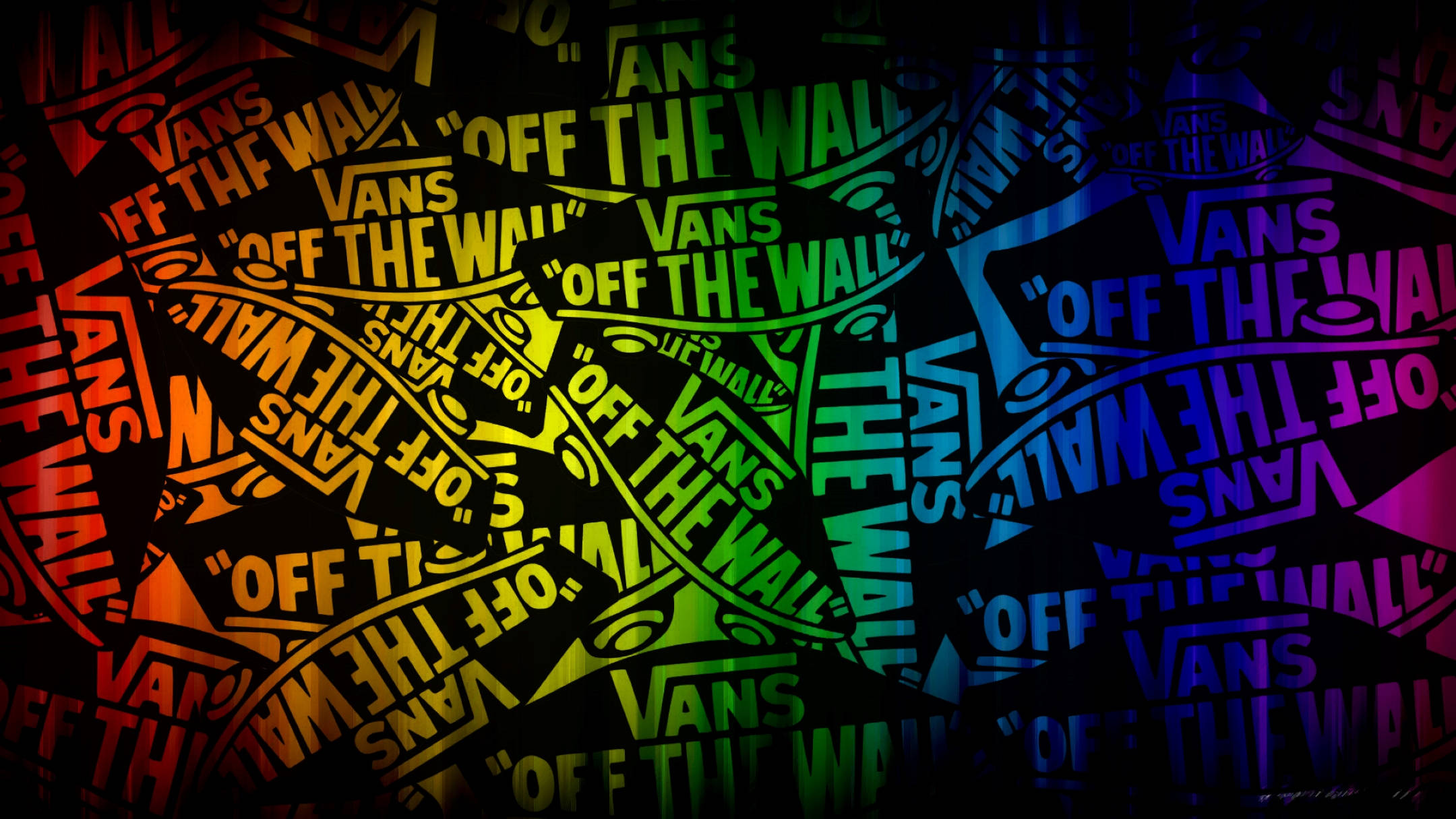 Vans, Vans Off The Wall, rainbow gradient, Full HD Desktop Wallpaper