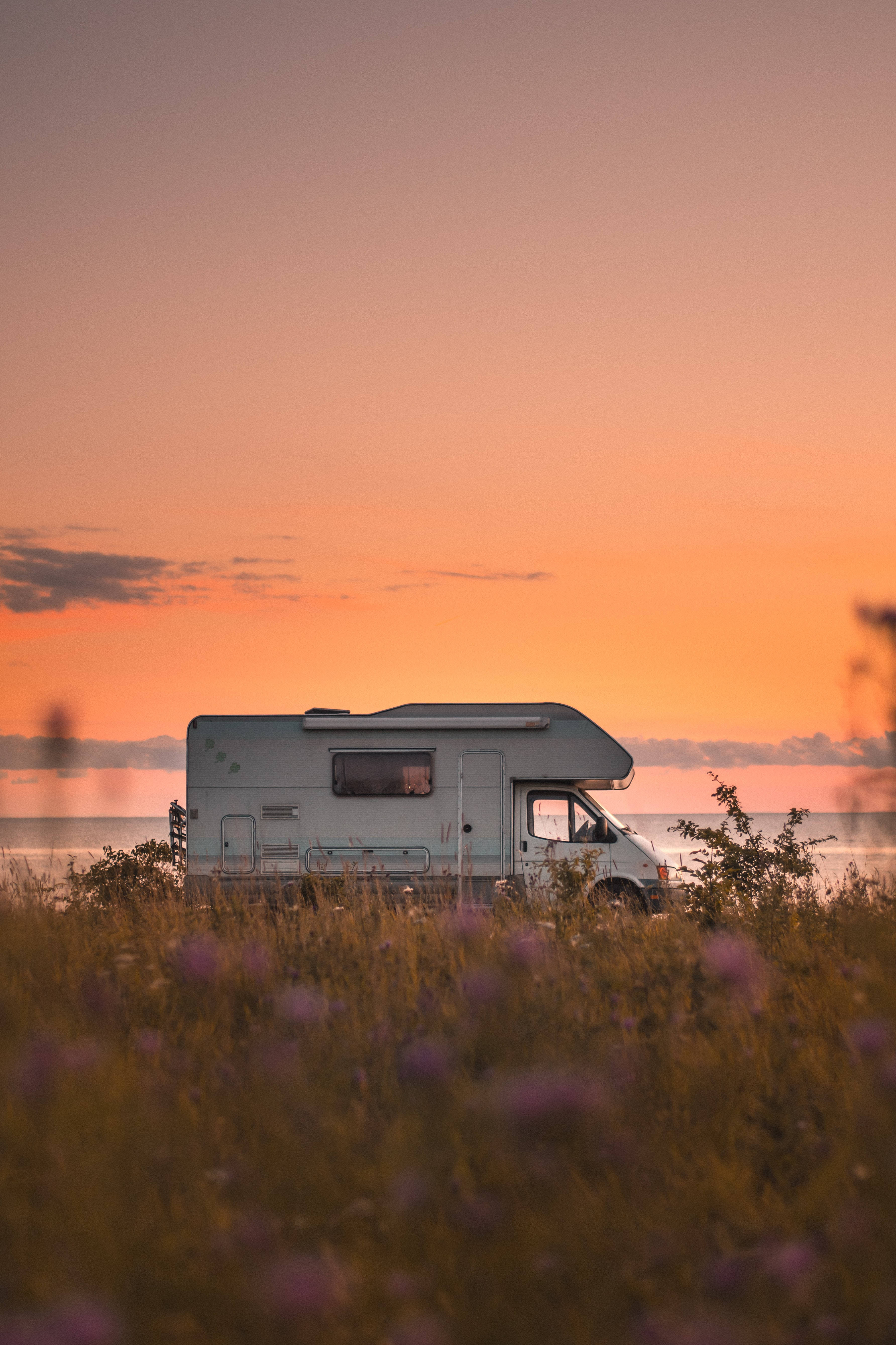 Vans, camper van, sunset, 5K Phone Wallpaper
