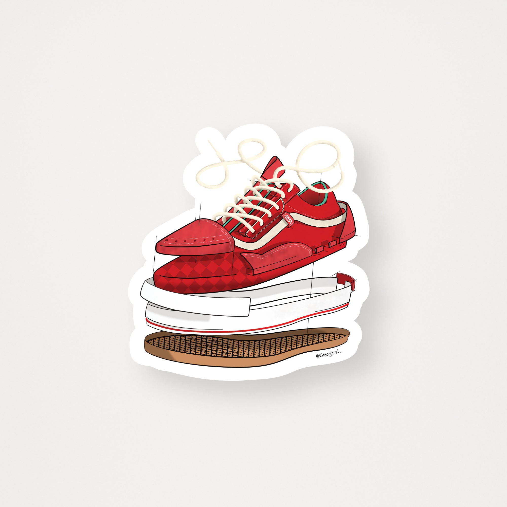 Vans, red, white laces, Full HD Desktop Wallpaper
