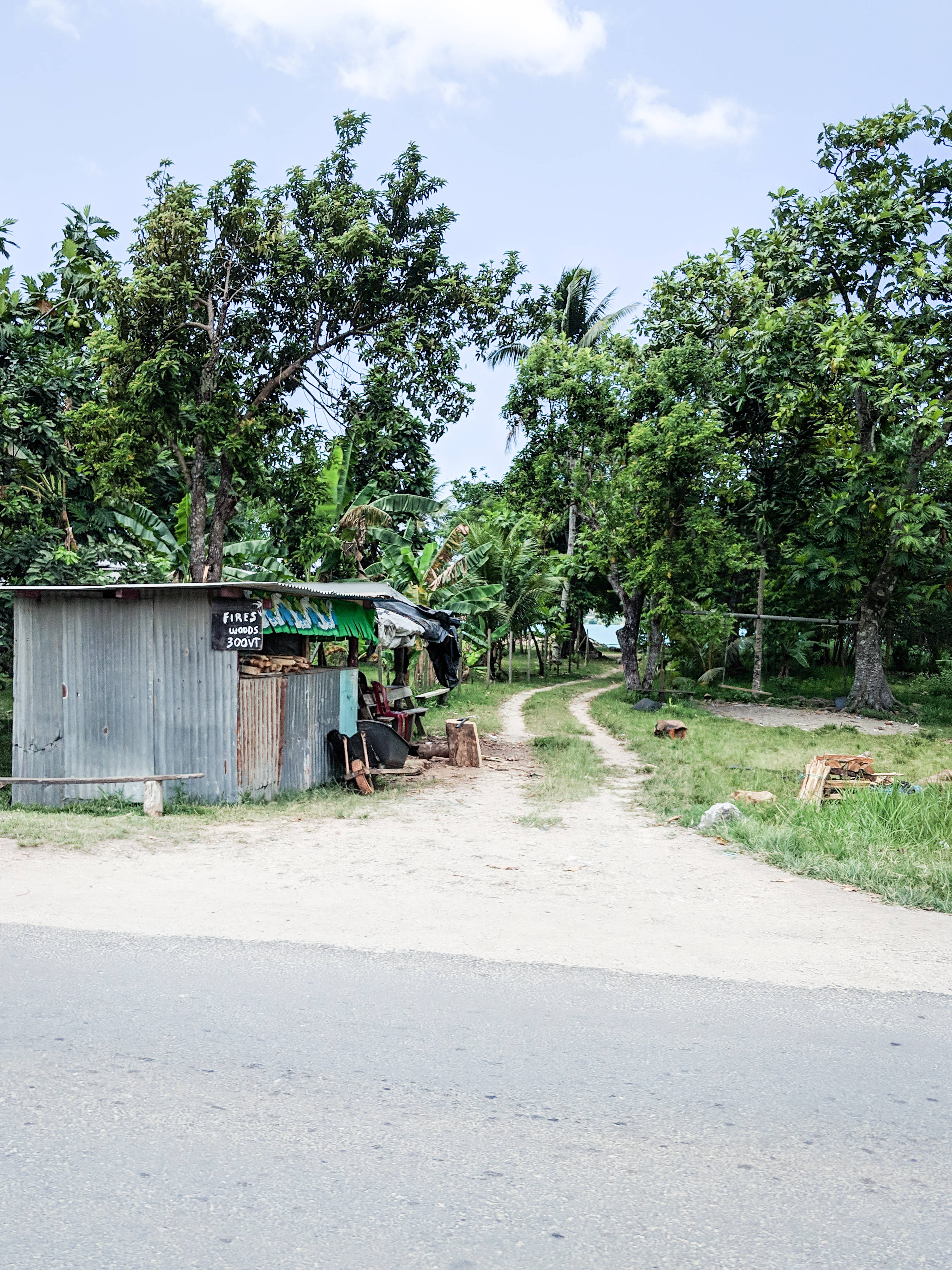 Vanuatu, shanty home, green awning, 2K Phone Wallpaper