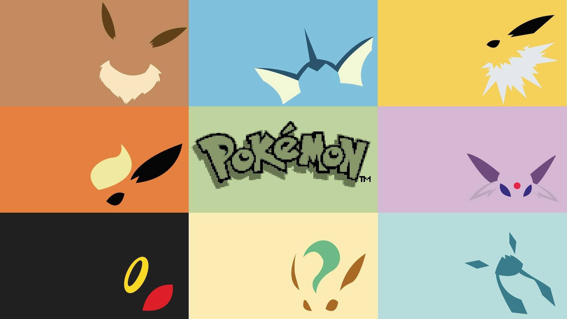 Vaporeon, minimalist illustration, Pokémon character silhouettes, Full HD Desktop Wallpaper