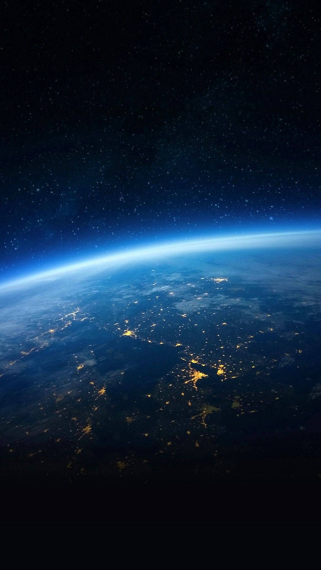 iPhone 6, Earth, glowing city lights, Full HD Phone Wallpaper