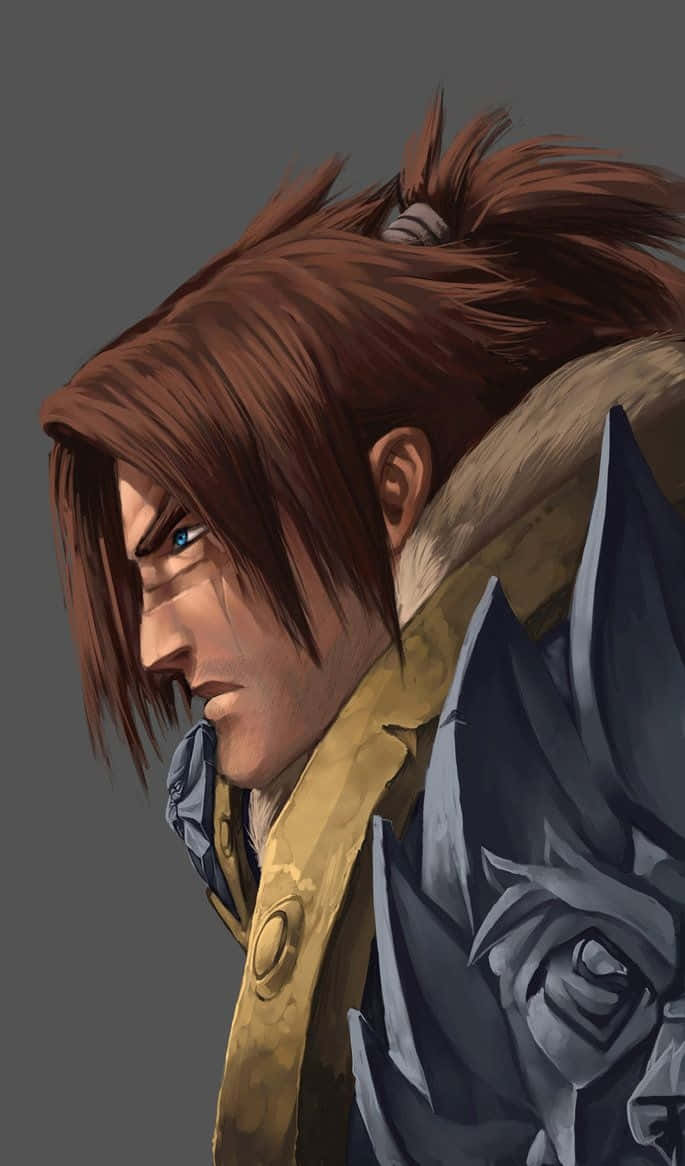 Varian Wrynn, brown hair, fur-lined coat, SD Phone Wallpaper