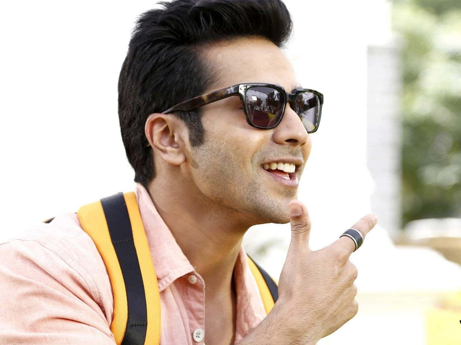 Varun Dhawan, sunglasses, pink shirt, HD Desktop Wallpaper