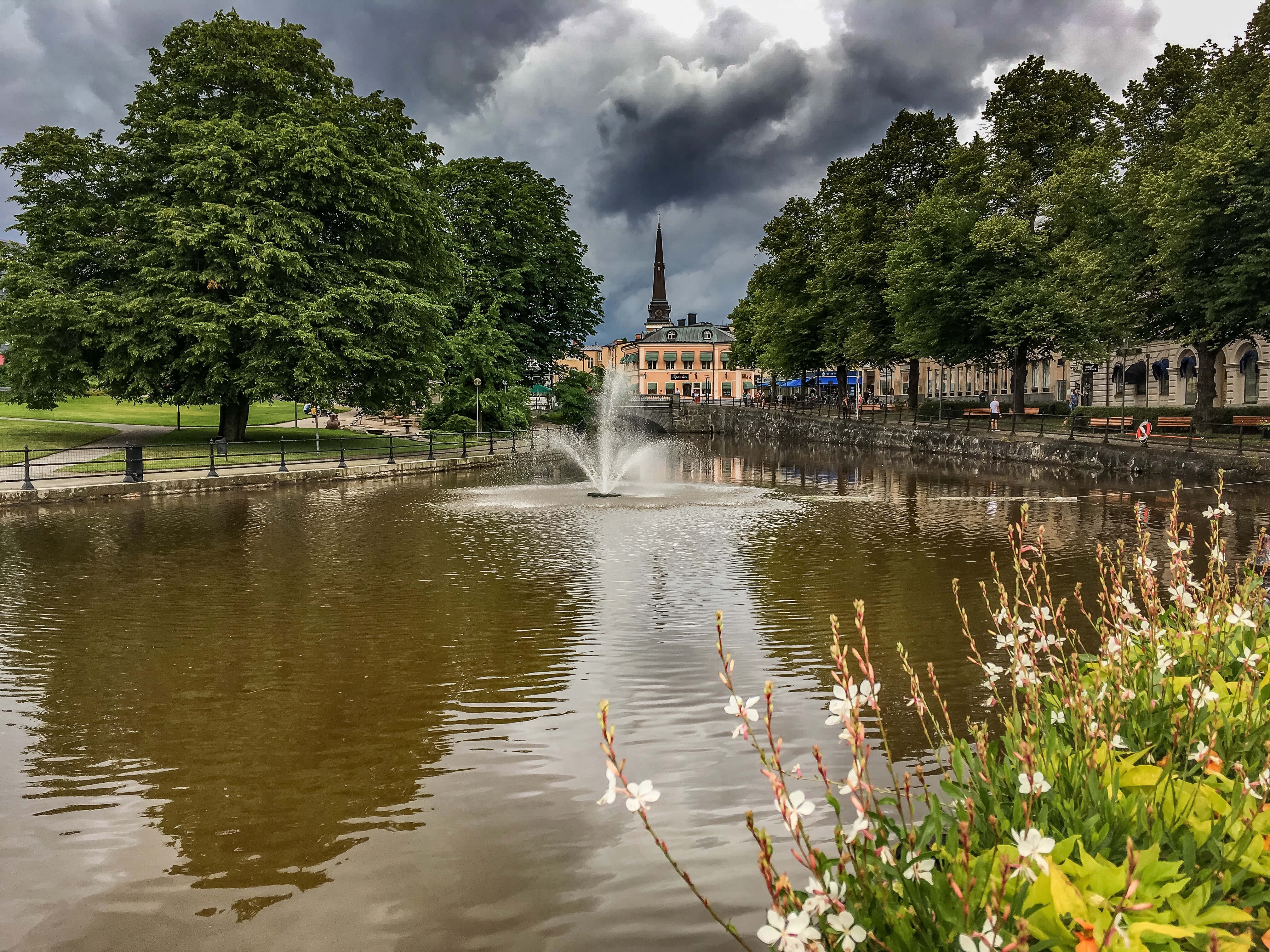 Västerås, skyline, dusk, 4K Desktop Wallpaper