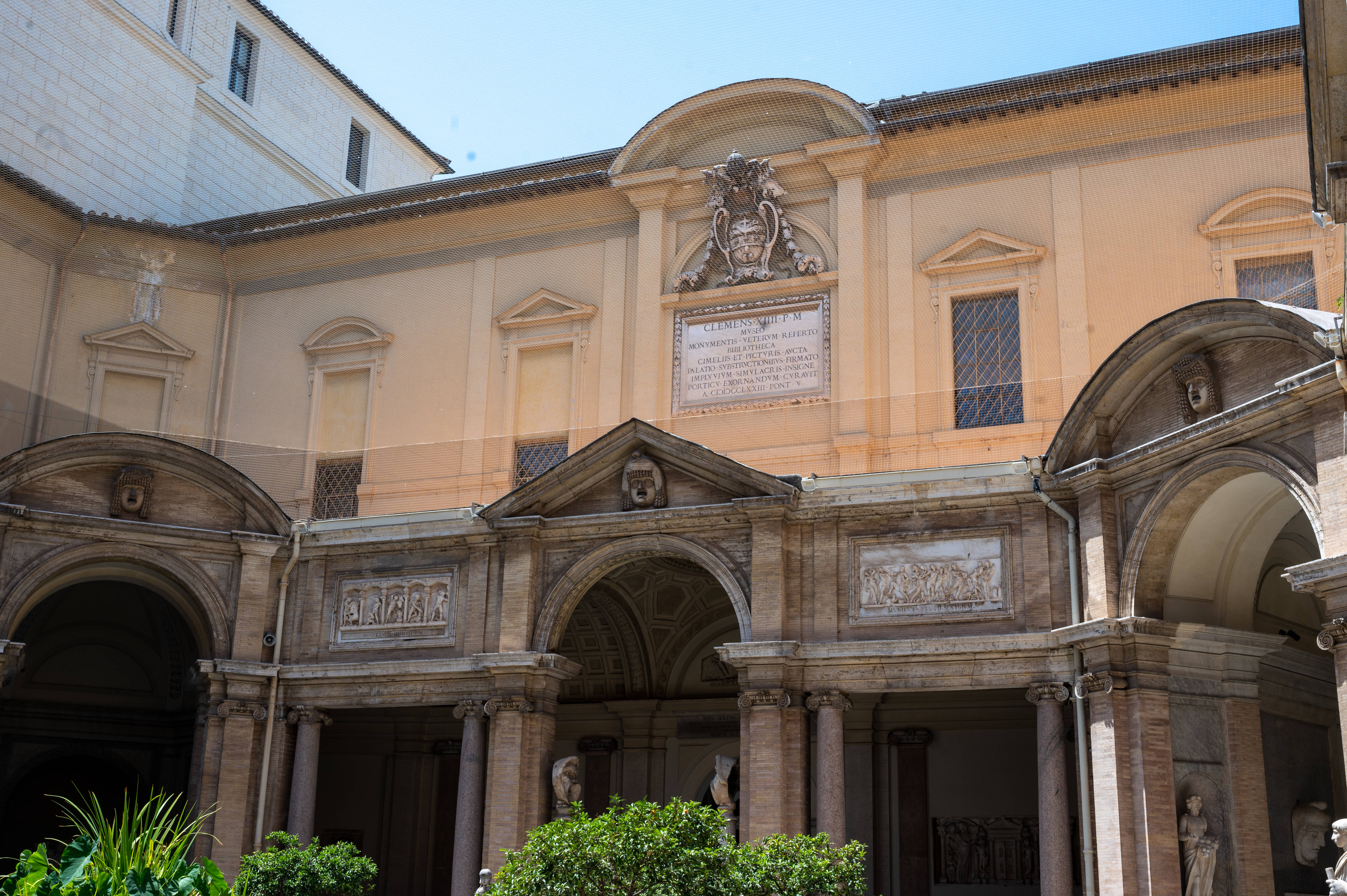 Vatican City, octagonal courtyard, ancient Roman building, 5K Desktop Wallpaper