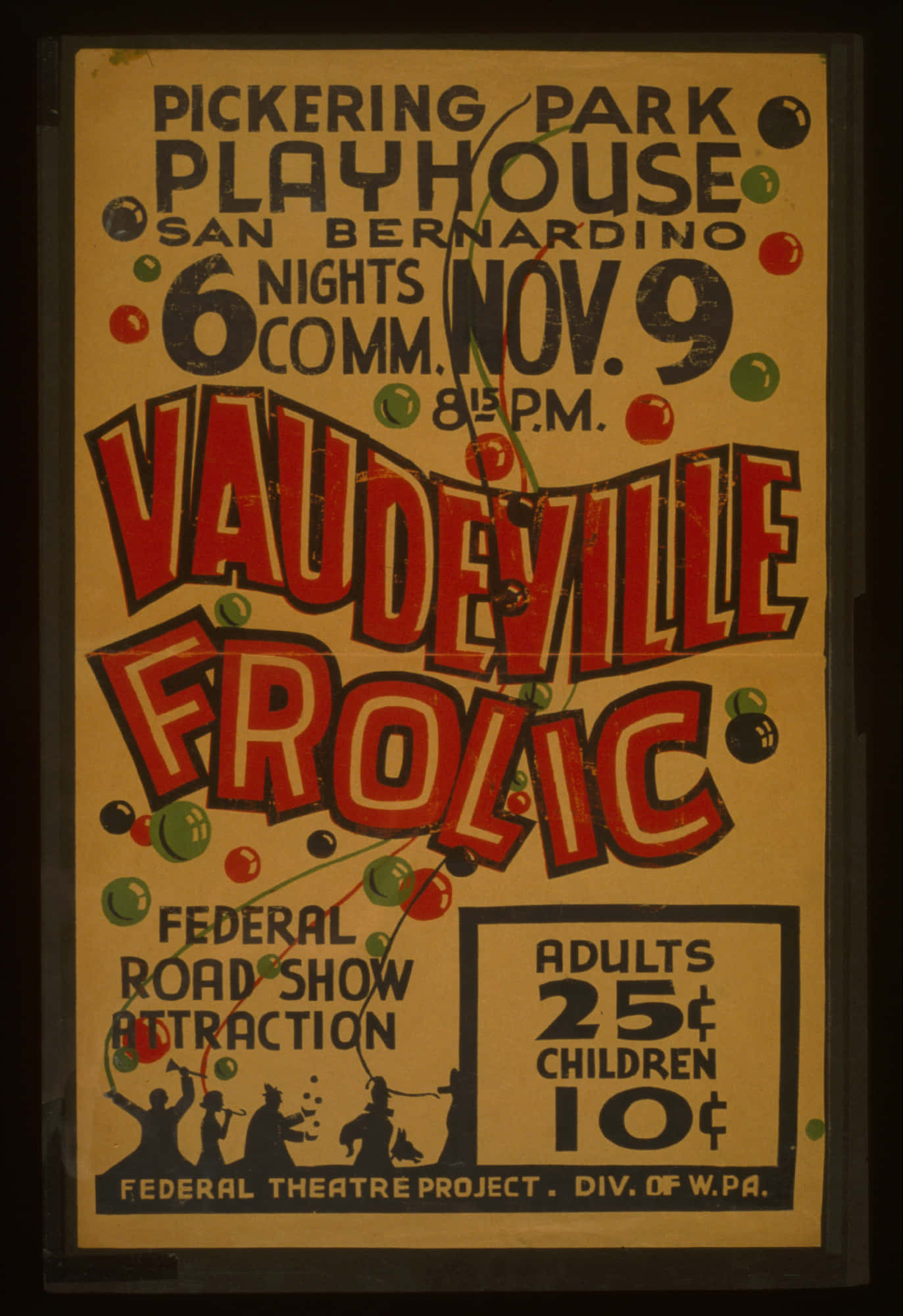 vaudeville, 1930s theater show, bold red typography, Full HD Phone Wallpaper