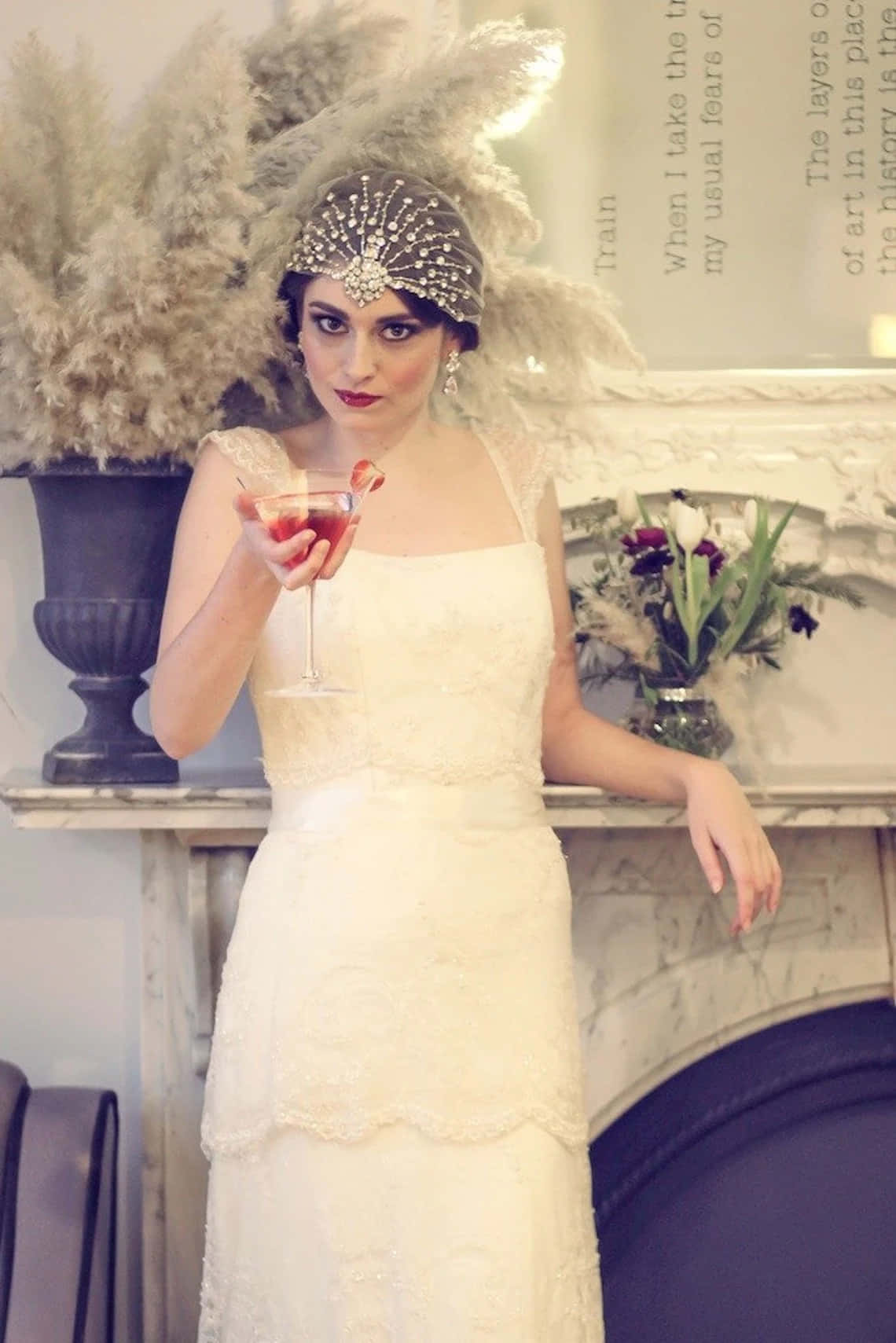 flapper dress, jeweled headpiece, cocktail, HD Phone Wallpaper