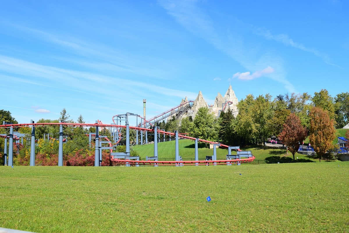 Vaughan Canada, amusement park, roller coaster, SD Desktop Wallpaper