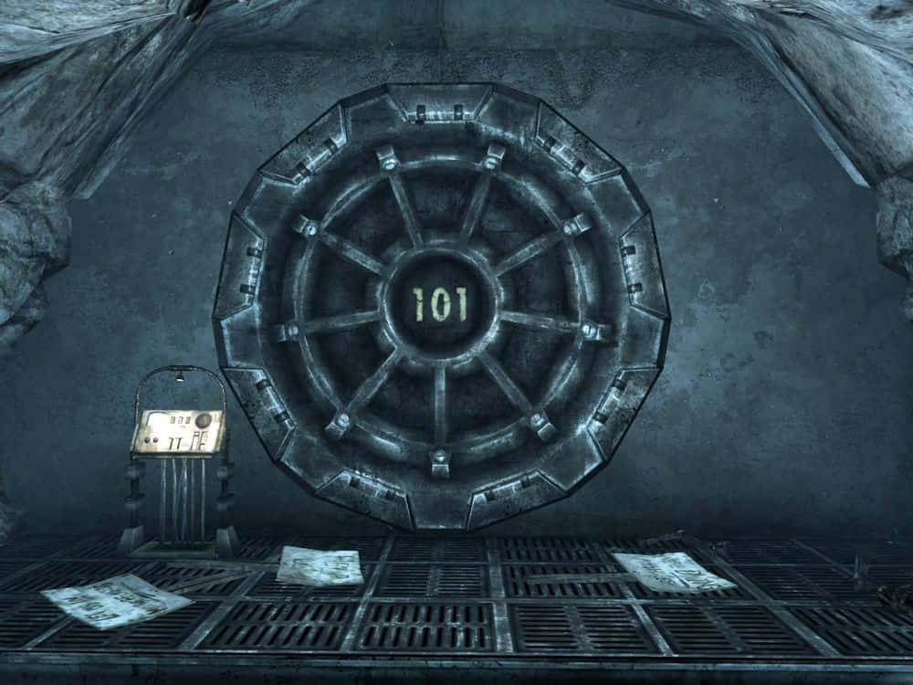 Vault 101, circular metal door, 101, SD Desktop Wallpaper