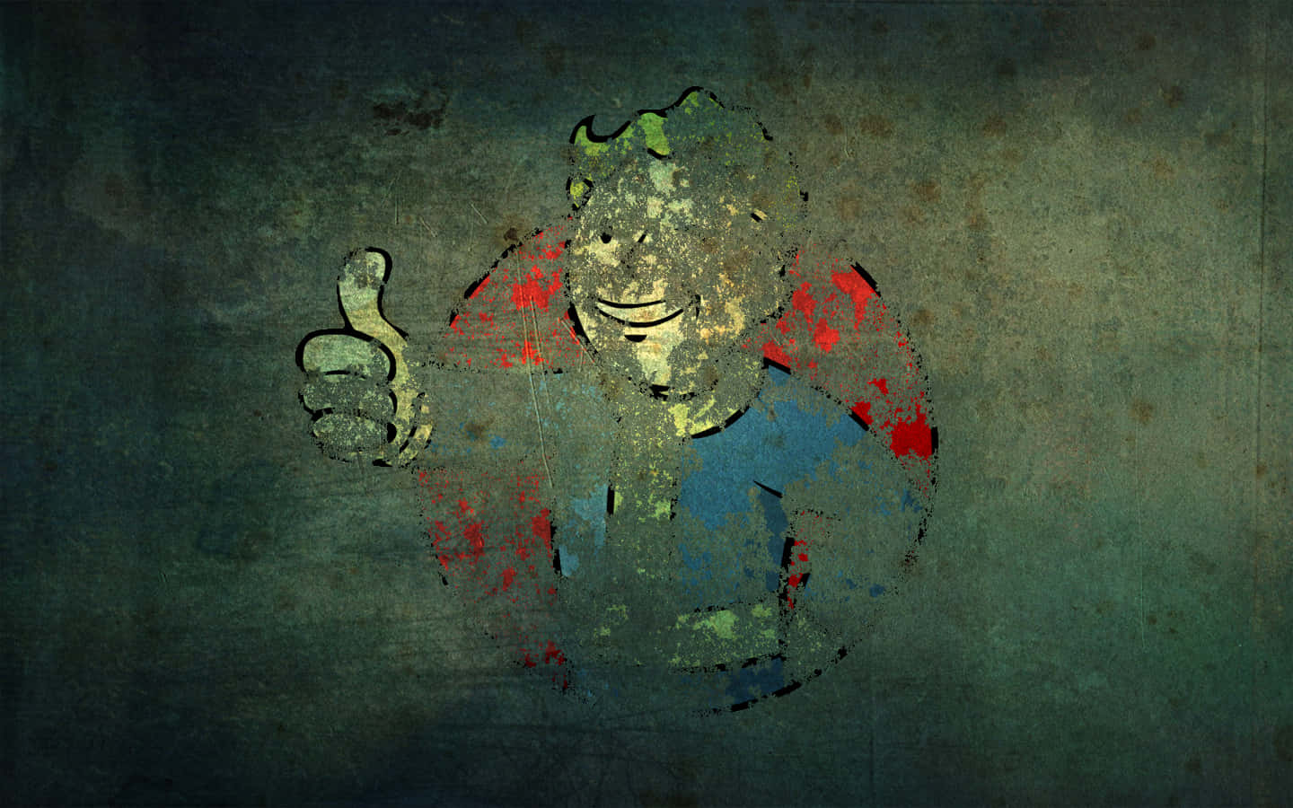 Vault Boy, thumbs up, gritty textured background, HD Desktop Wallpaper