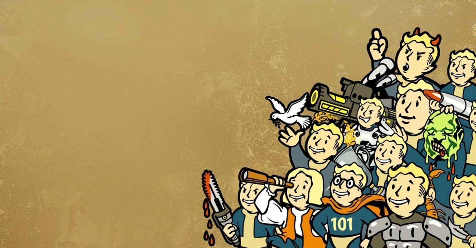 Vault Boy, Vault 101, beige, Full HD Desktop Wallpaper