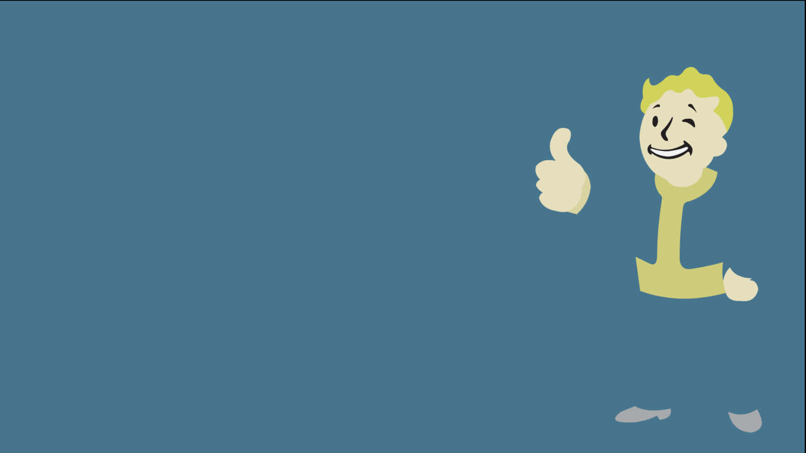 Vault Boy, yellow hair, thumbs up, HD Desktop Wallpaper