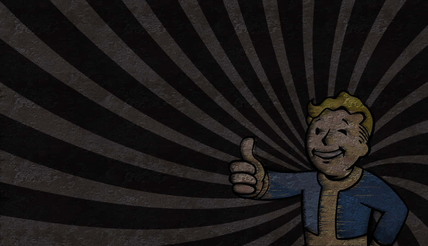 Vault Boy, cheerful cartoon, thumbs up, HD Desktop Wallpaper