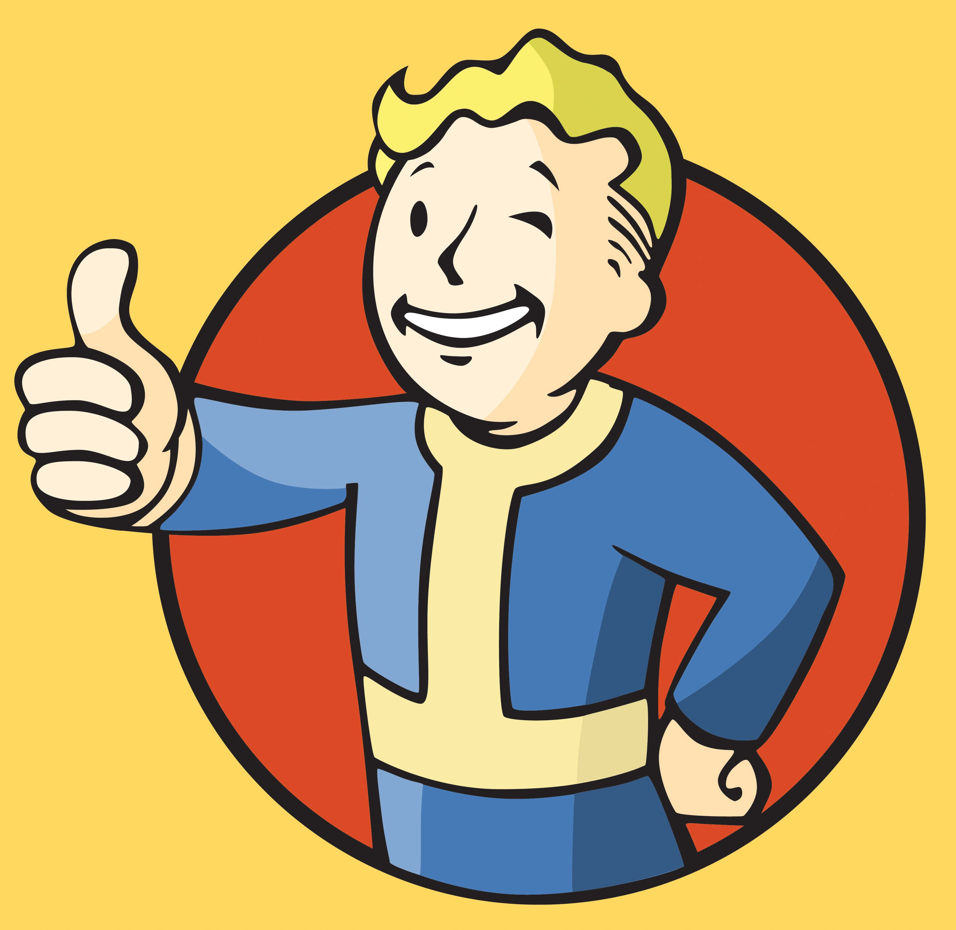 Vault-Tec, 3300 x 3210, iconic logo, 2K Desktop Wallpaper