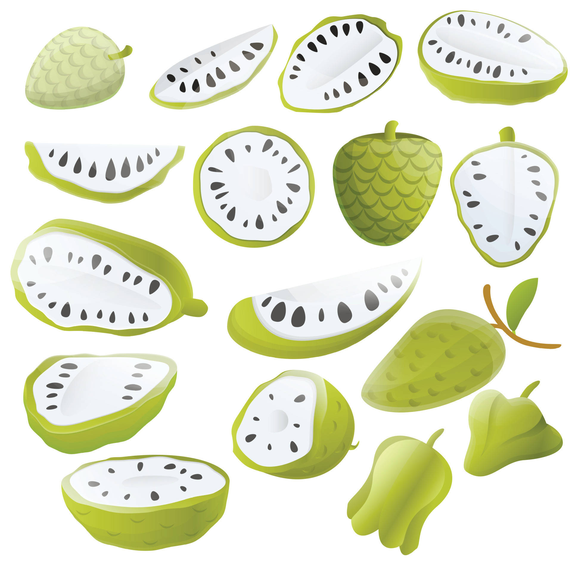 soursop fruit, tropical fruits, custard apples, Full HD Desktop Wallpaper