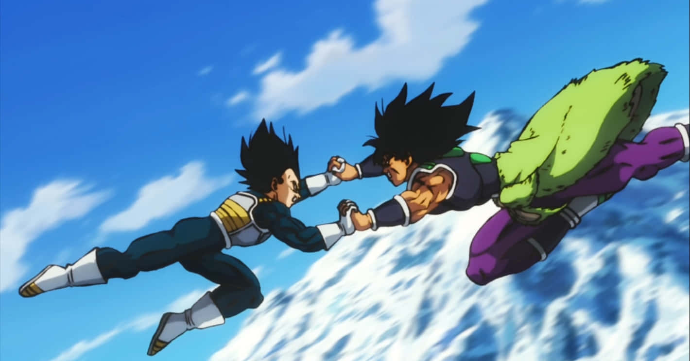 Vegeta, Broly, snowy peaks, HD Desktop Wallpaper
